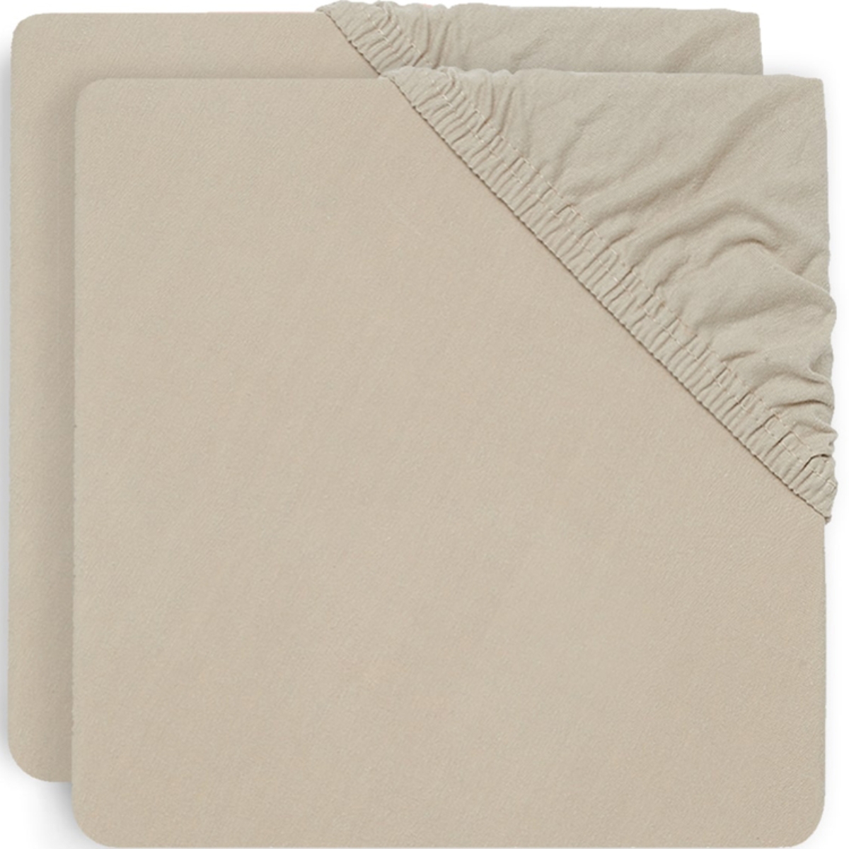 Jollein - Lot de 2 Draps Housse Jersey Nougat - 60 x 120 cm