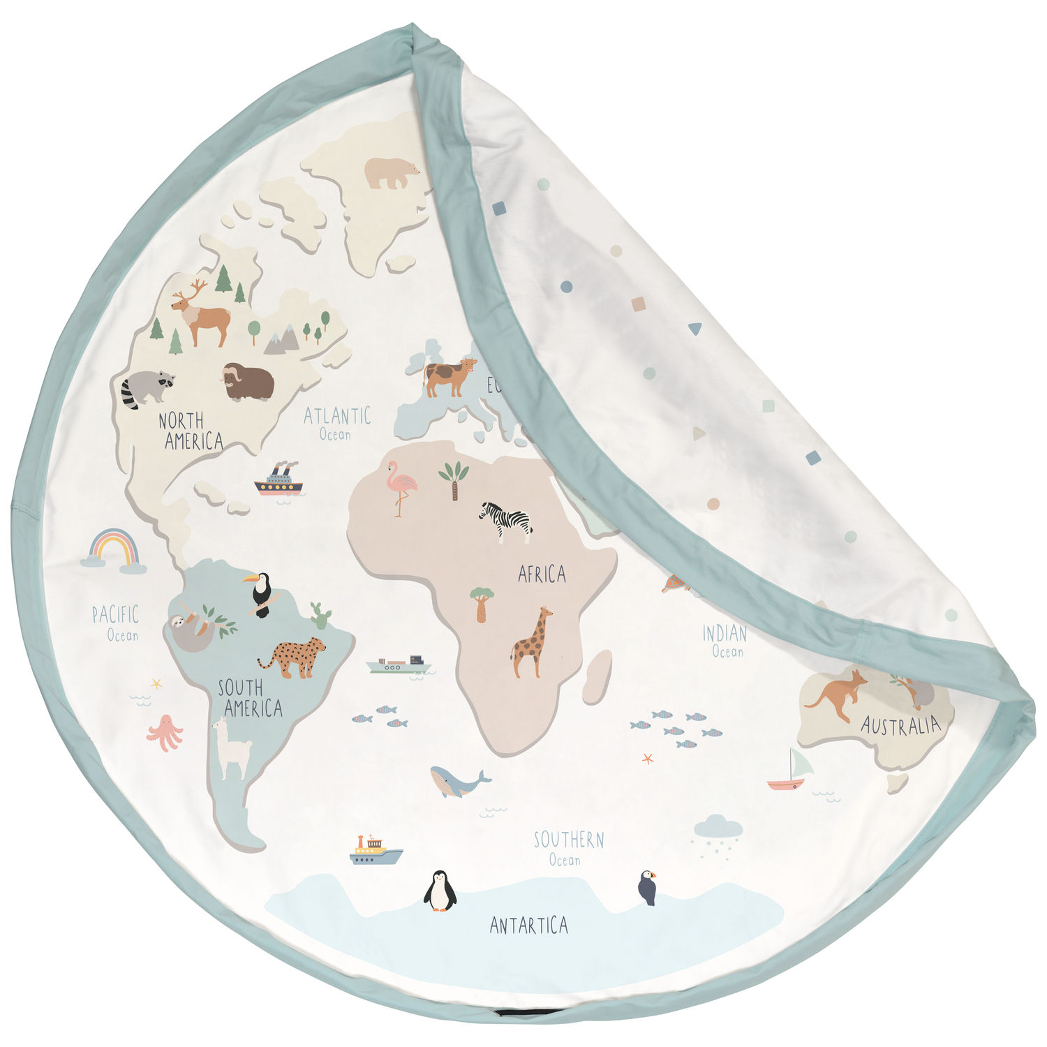 Sac à jouet 2 en 1 réversible Noomad Original Worldmap (Play & Go) - Image 6