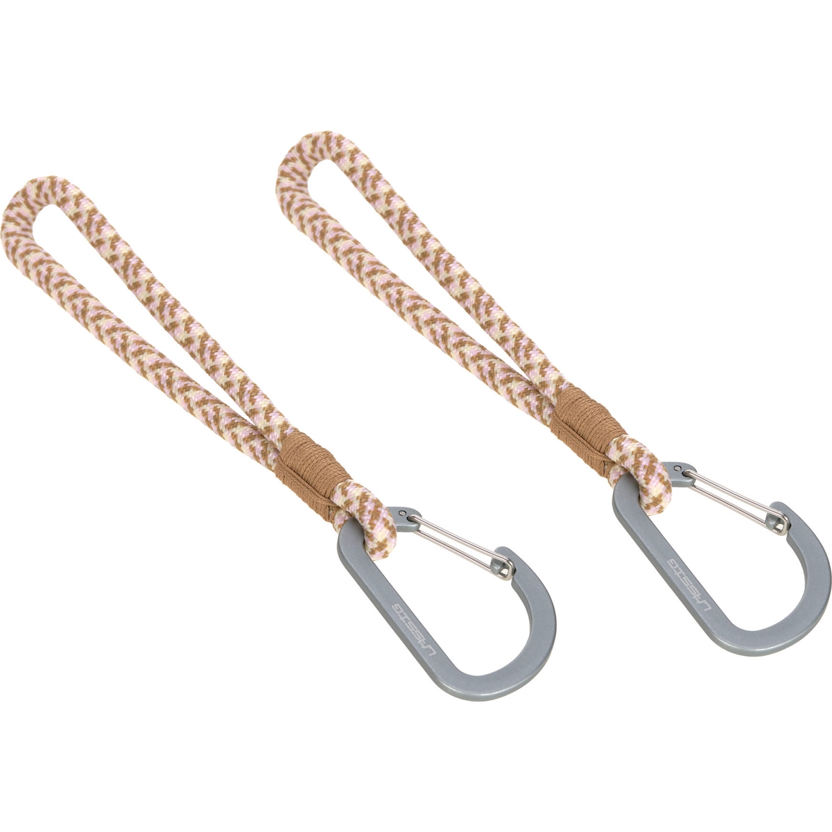 Lot de 2 crochets attaches poussettes camel vanille (Lassig) - Image 2