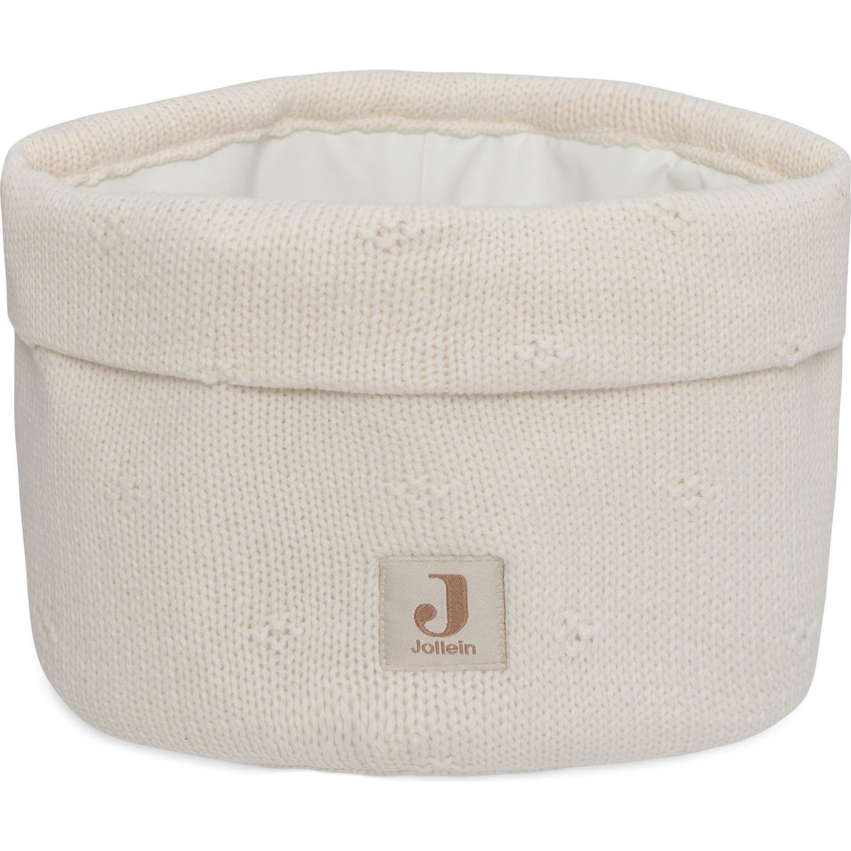 Jollein - Panier de rangement Cosy Knit Ivory (14 x 18 cm)