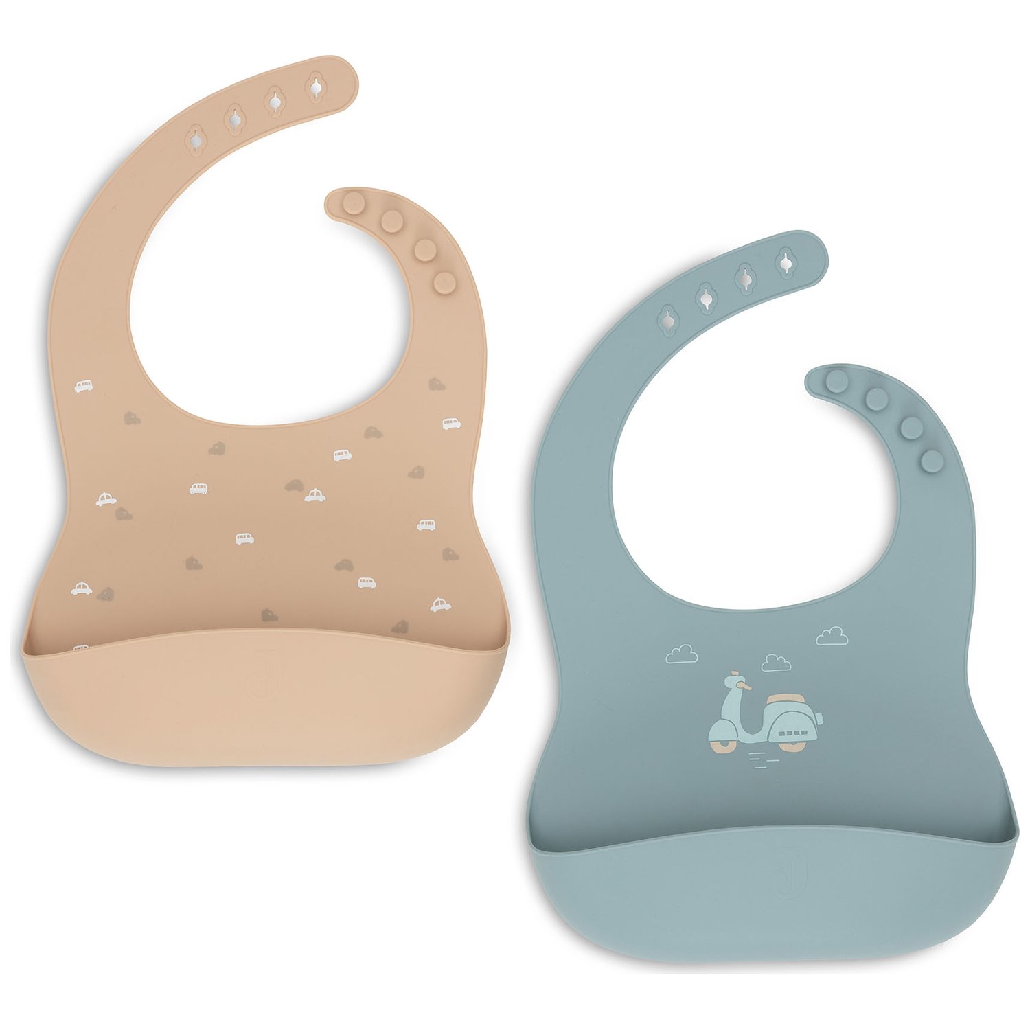 Lot de 2 bavoirs en silicone On the Go (Jollein) - Image 1