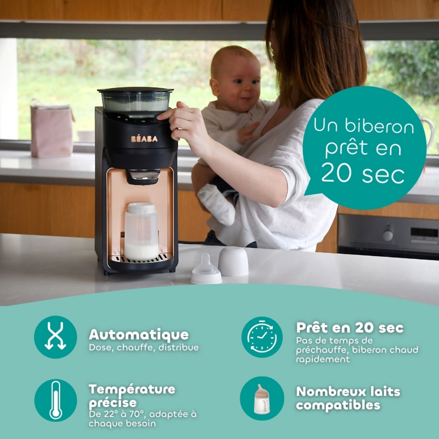 Préparateur de biberons Milkeo Plus Night blue V2 (Béaba) - Image 4