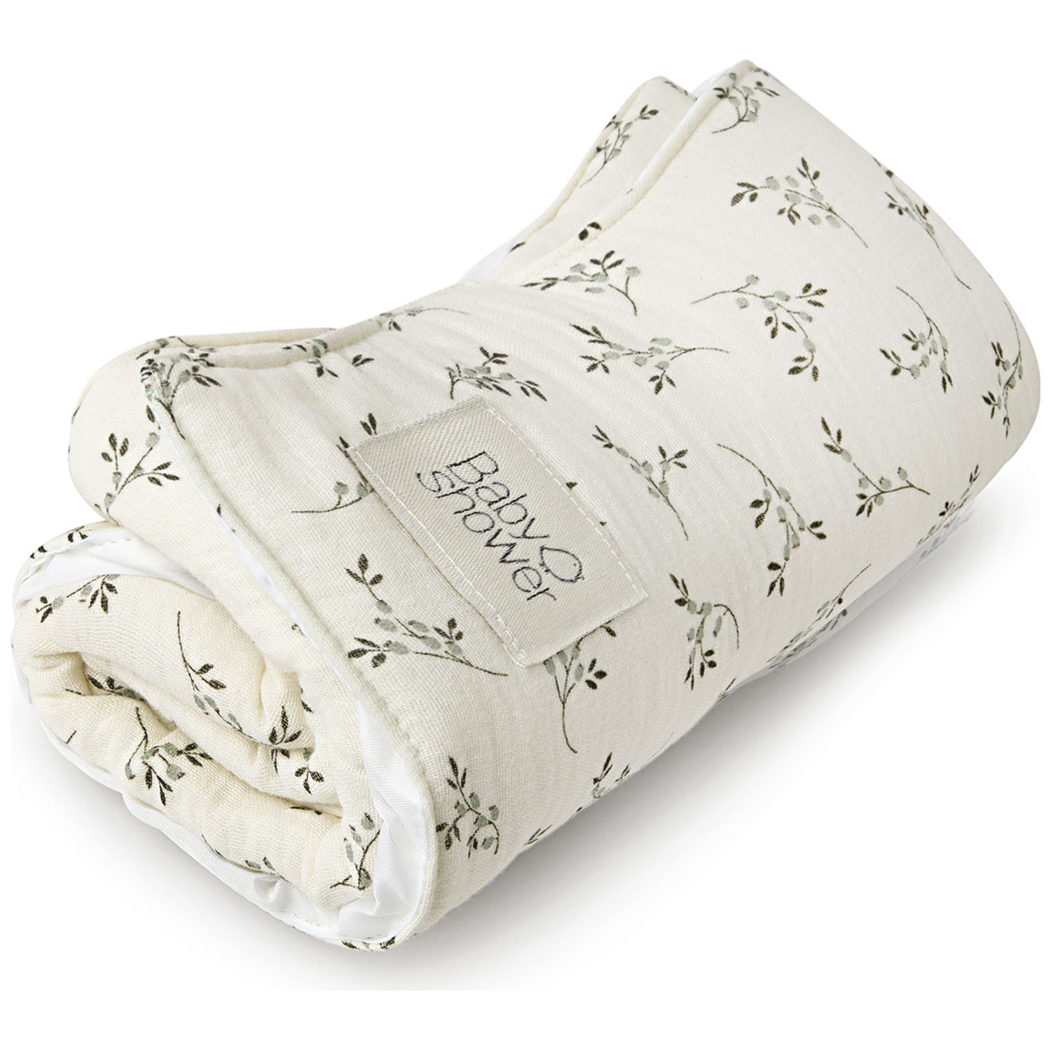 Tapis à langer nomade Knot Olive Bloom (Babyshower) - Image 2