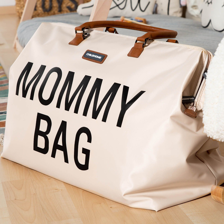 Sac à langer à anses Mommy bag blanc cassé