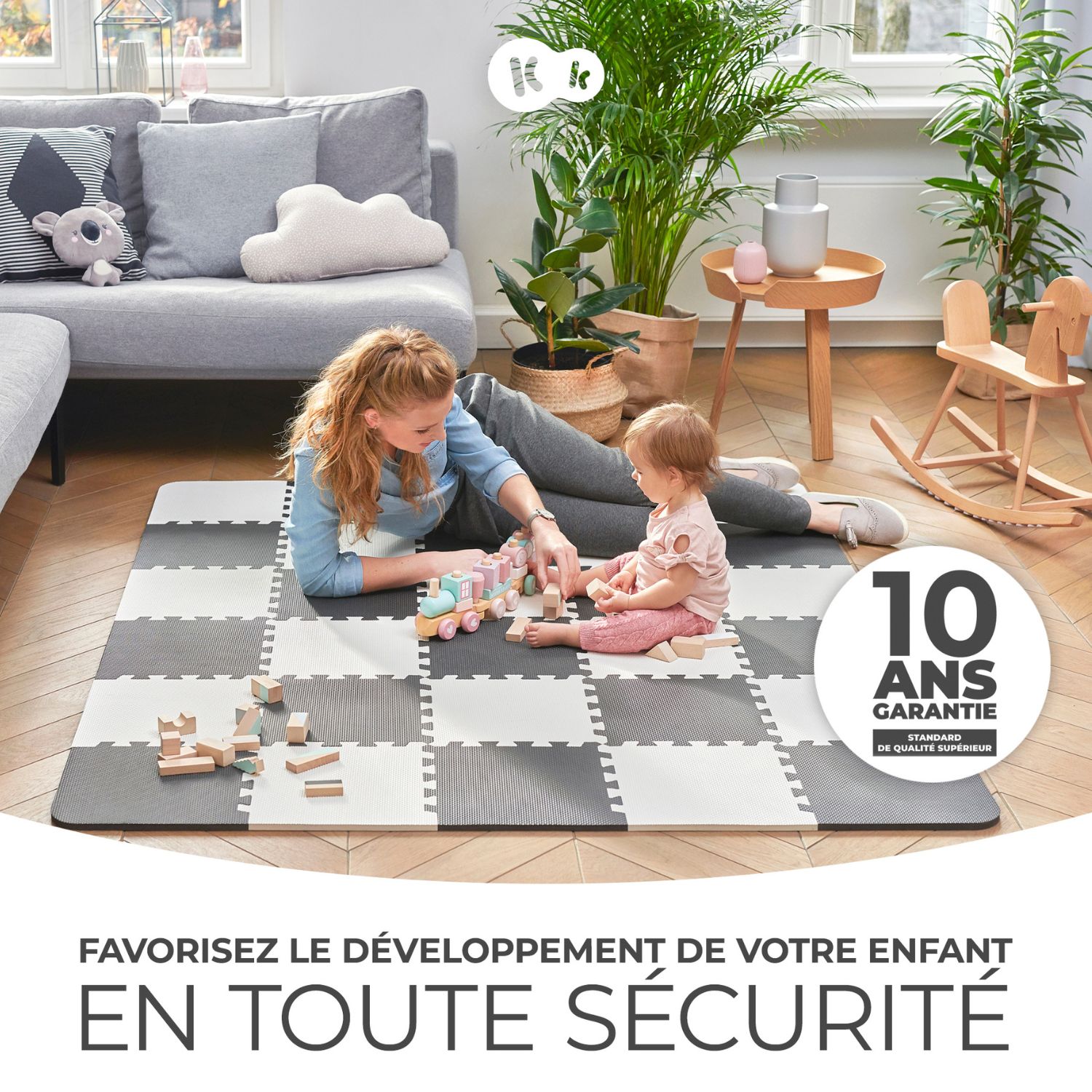 Tapis puzzle Luno Black (150 x 180 cm) (Kinderkraft) - Image 1