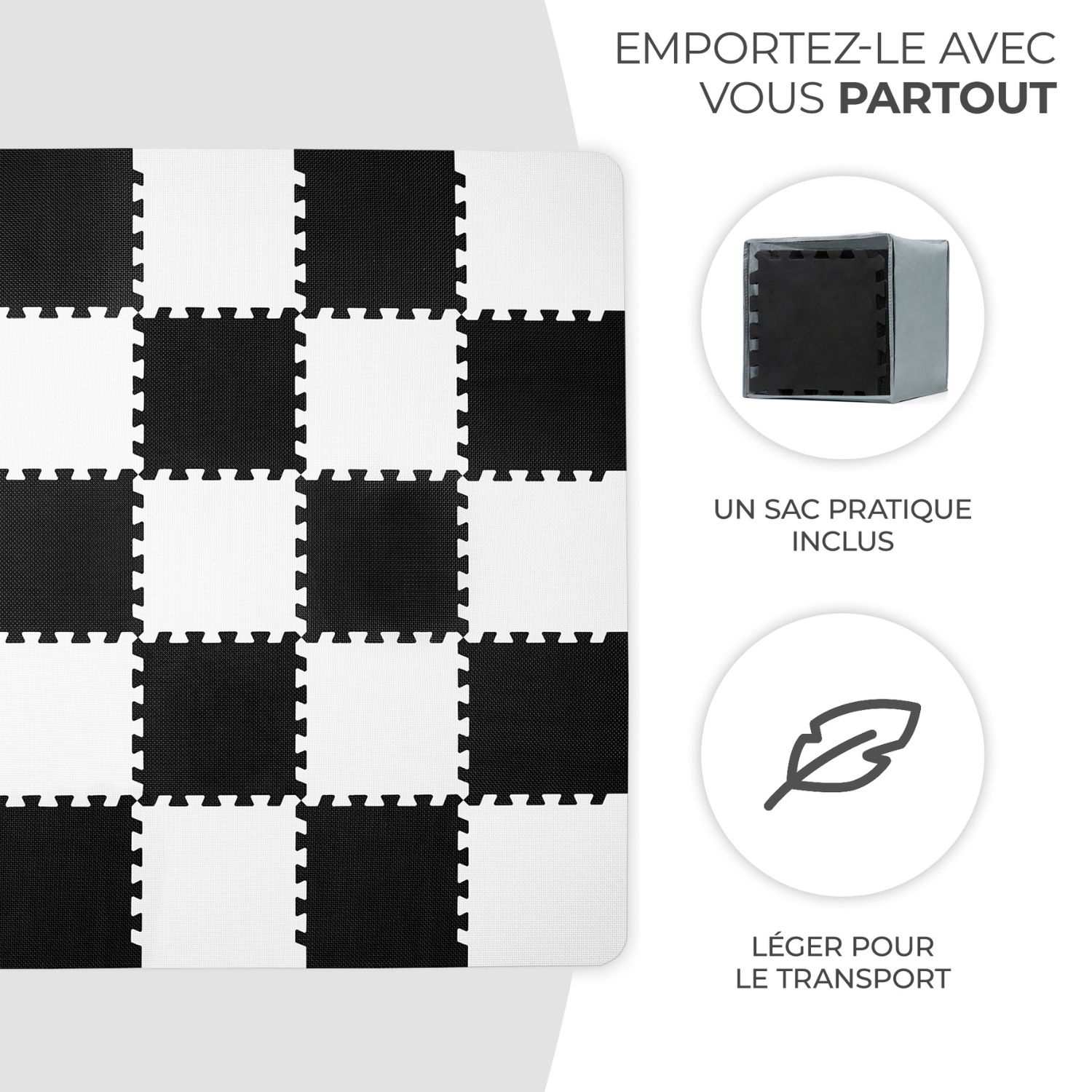 Tapis puzzle Luno Black (150 x 180 cm) (Kinderkraft) - Image 6