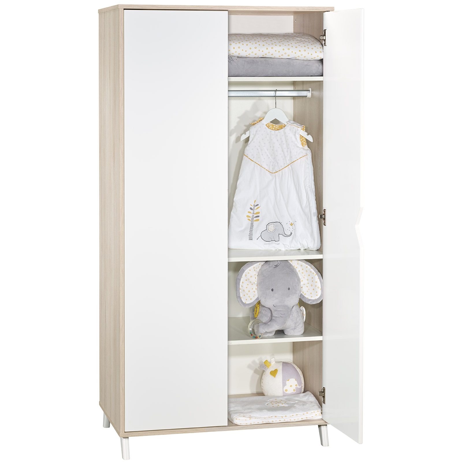 Armoire 2 portes Scandi naturel (Baby Price) - Image 2