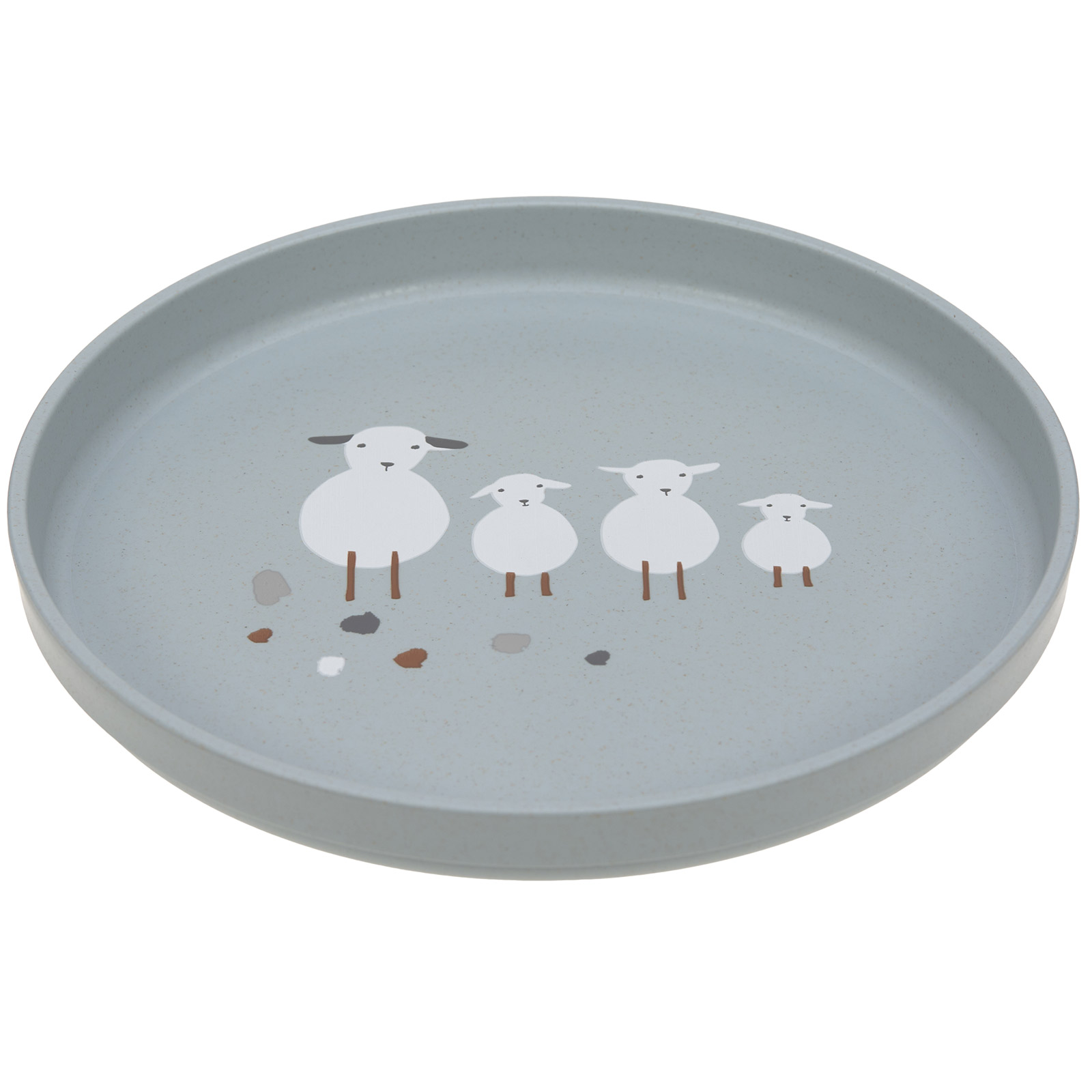Assiette plate Tiny Farmer mouton et oie bleue (Lassig) - Image 1