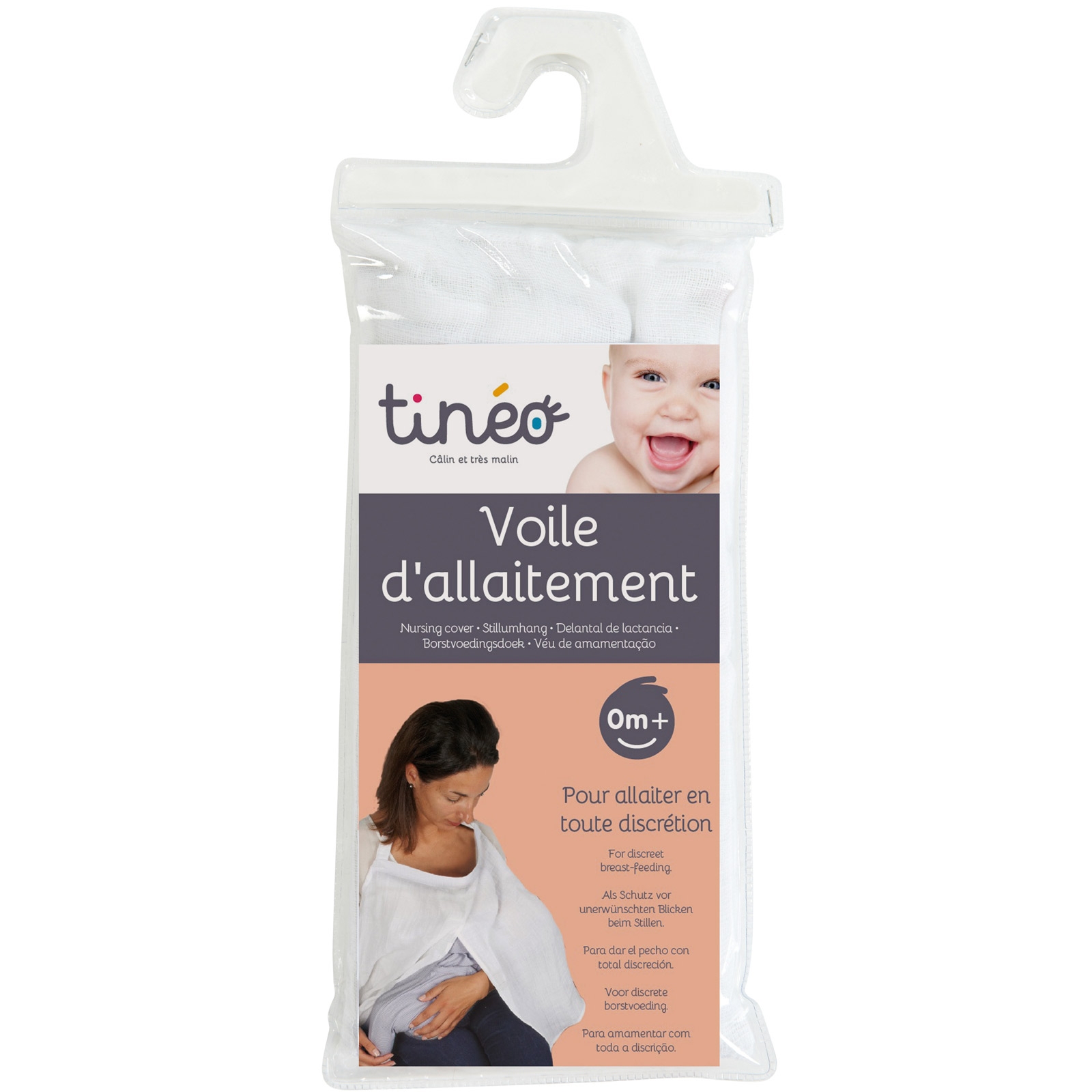 Voile d'allaitement blanc (Tinéo) - Image 1