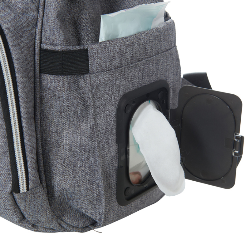 Sac à dos à langer gris (Tinéo) - Image 7