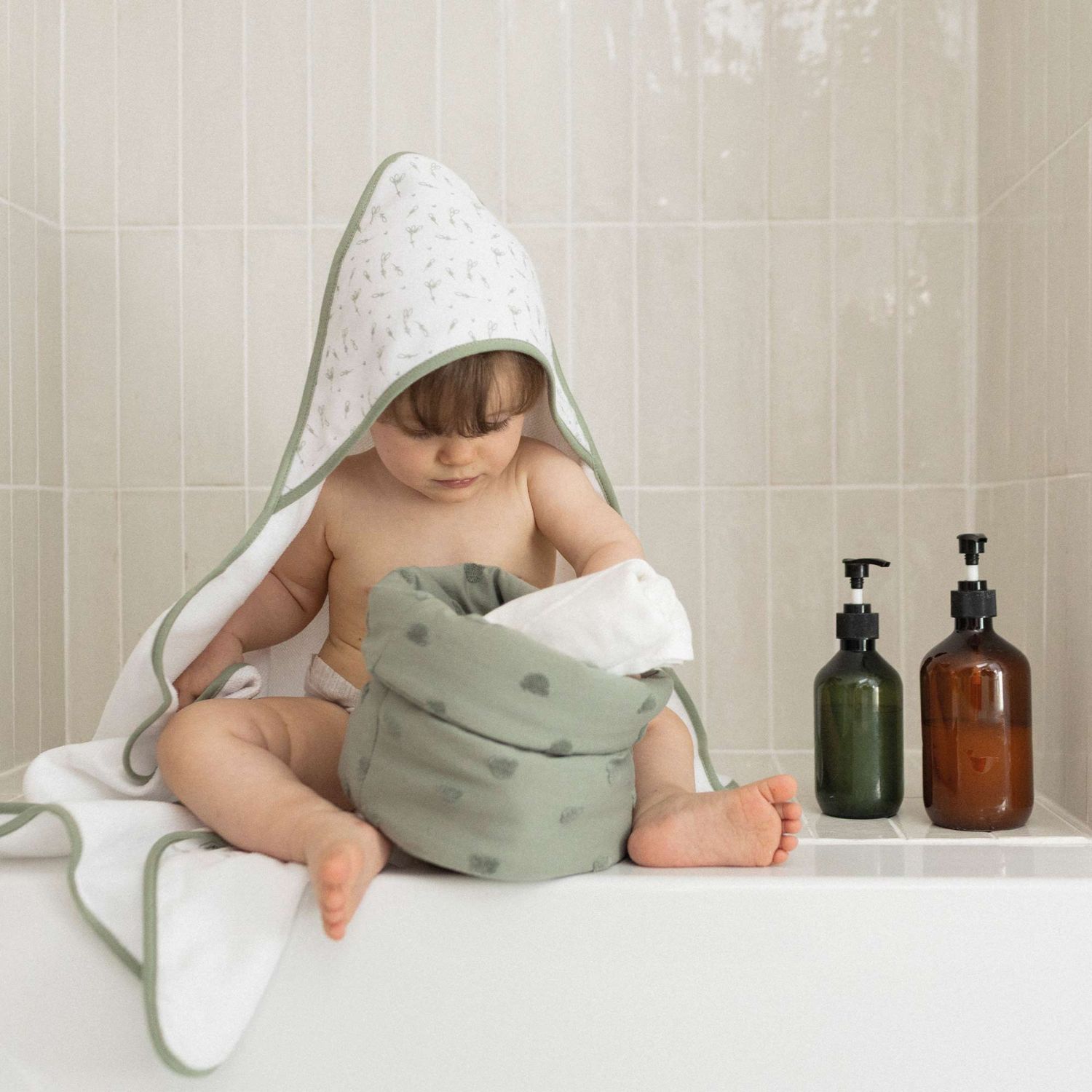 Lot de 2 capes de bain Ours (70 x 70 cm) (Trois Kilos Sept) - Image 3