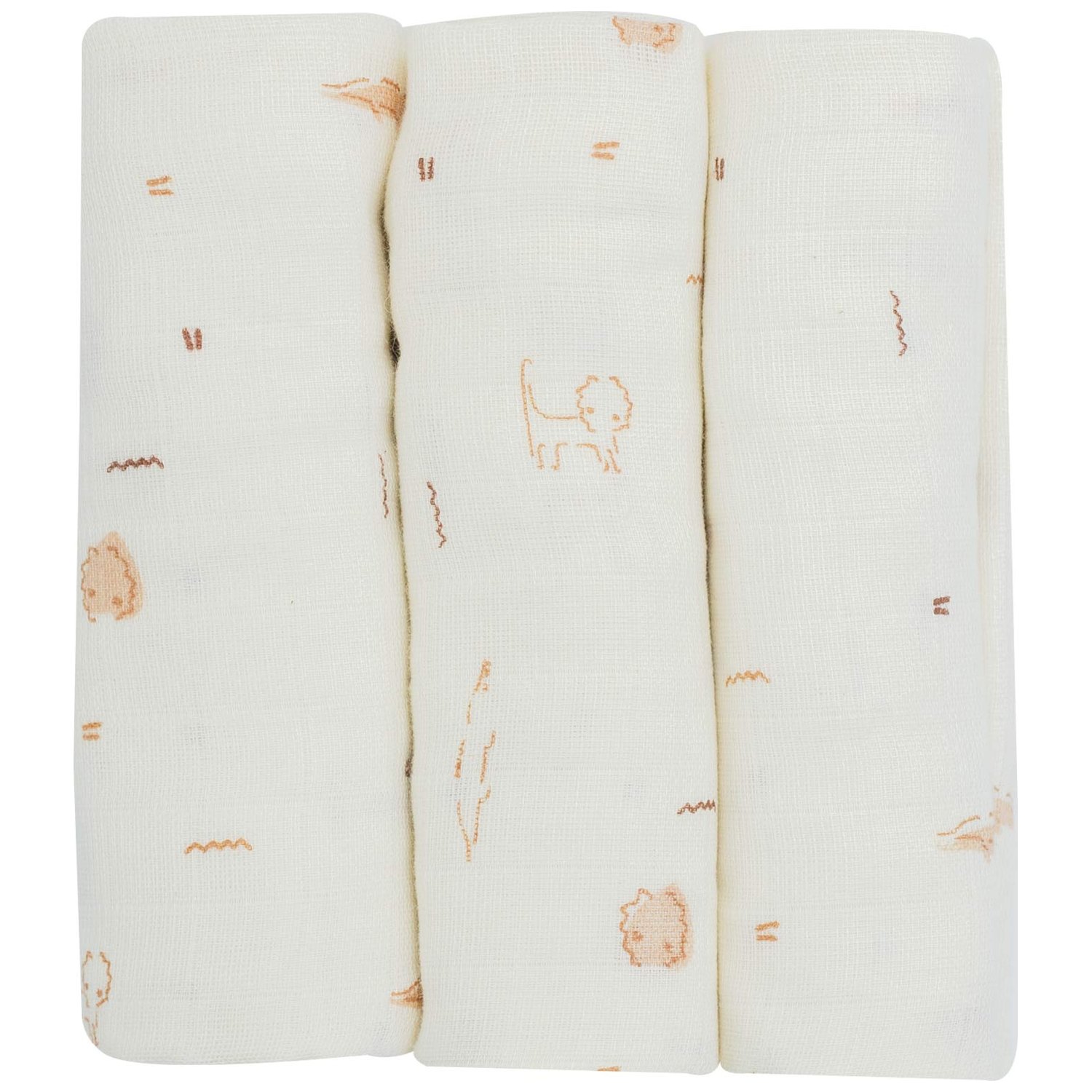Lot de 3 langes Tam Tam (70 x 70 cm) (Trois Kilos Sept) - Couverture