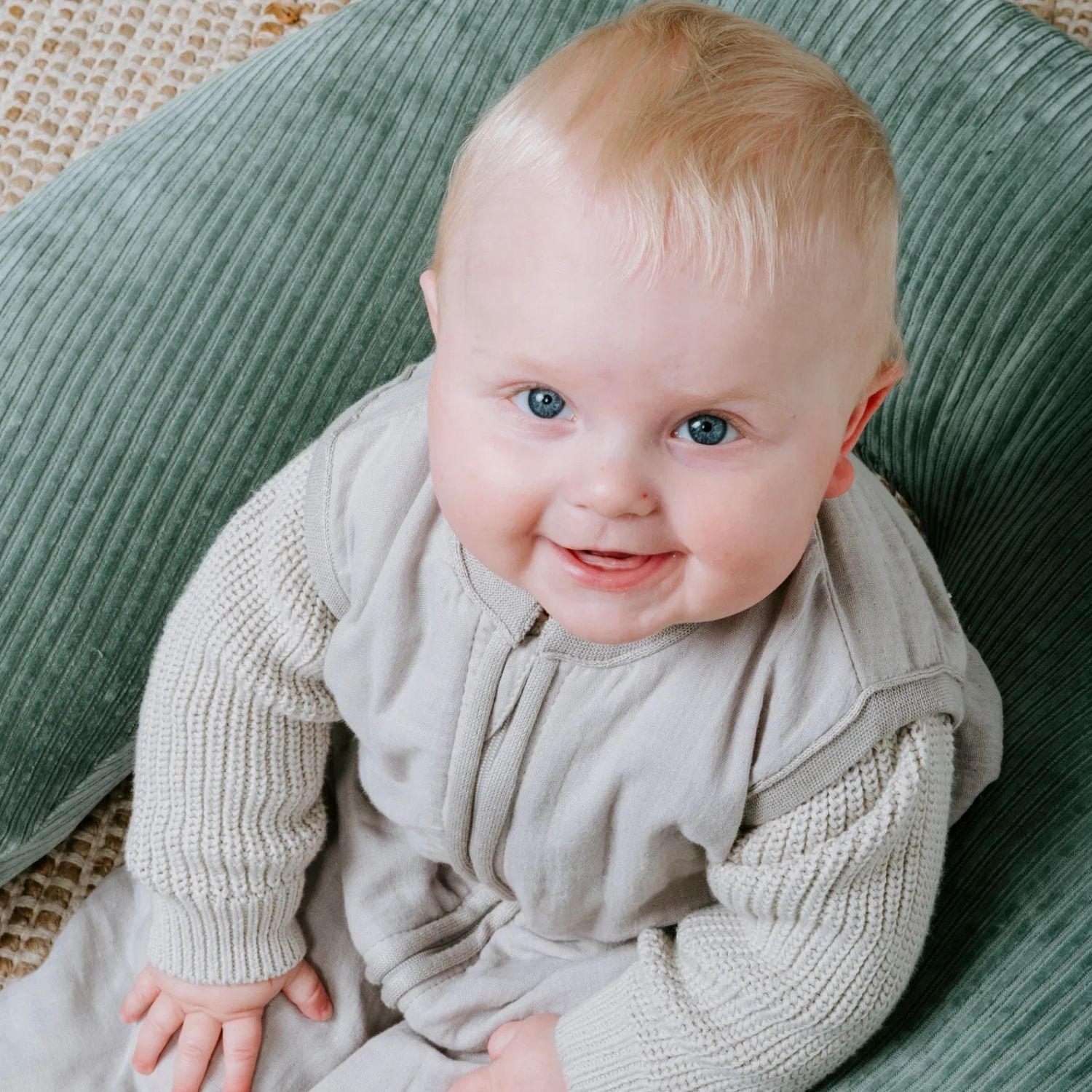 Coussin d'allaitement Sense vert d'eau (140 x 45 cm) (Baby's Only) - Image 2