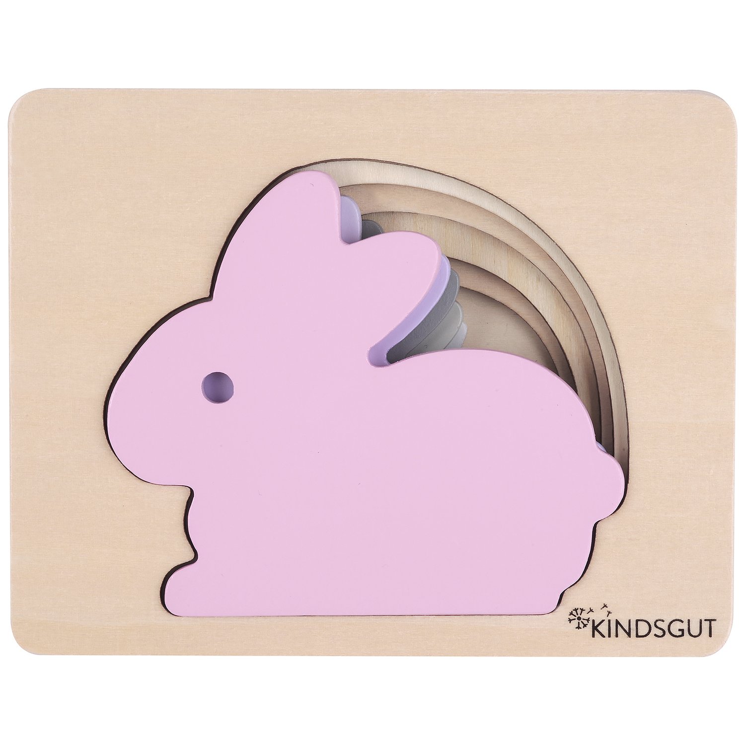 Puzzle en bois Lapin (6 pièces) (Kindsgut) - Image 6