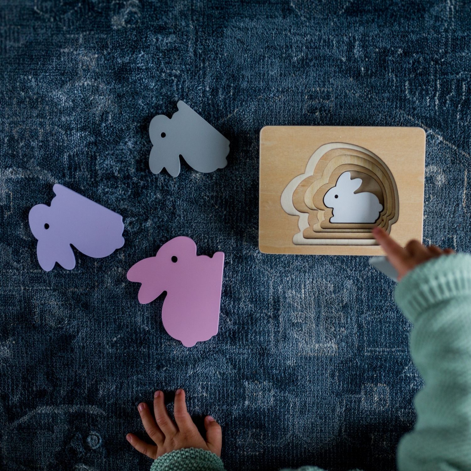 Puzzle en bois Lapin (6 pièces) (Kindsgut) - Image 4