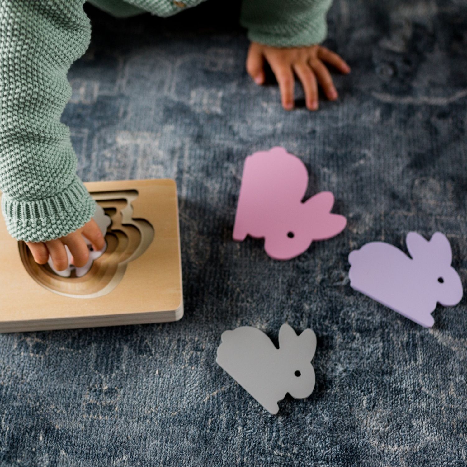 Puzzle en bois Lapin (6 pièces) (Kindsgut) - Image 5