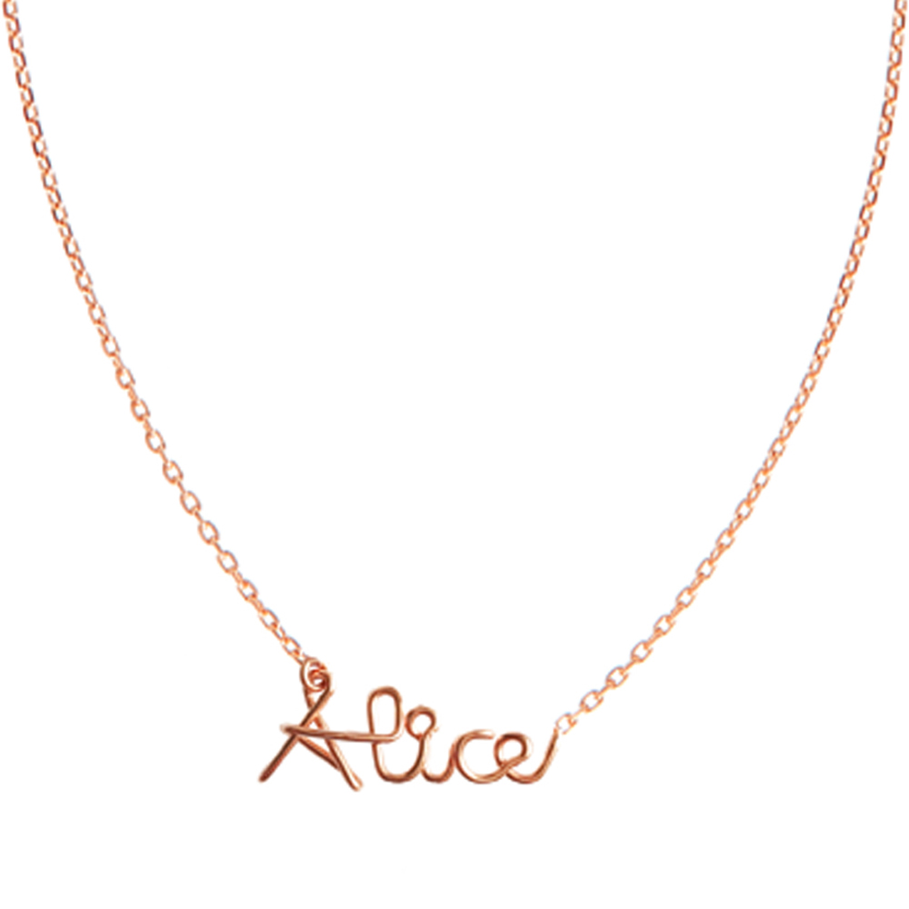 Padam Padam - Collier chaîne Prénom goldfilled rose (personnalisable)