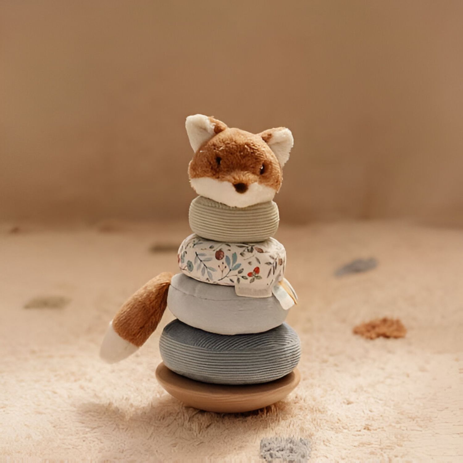 Little Dutch - Renard à empiler doudou et bois FSC Forest Friends