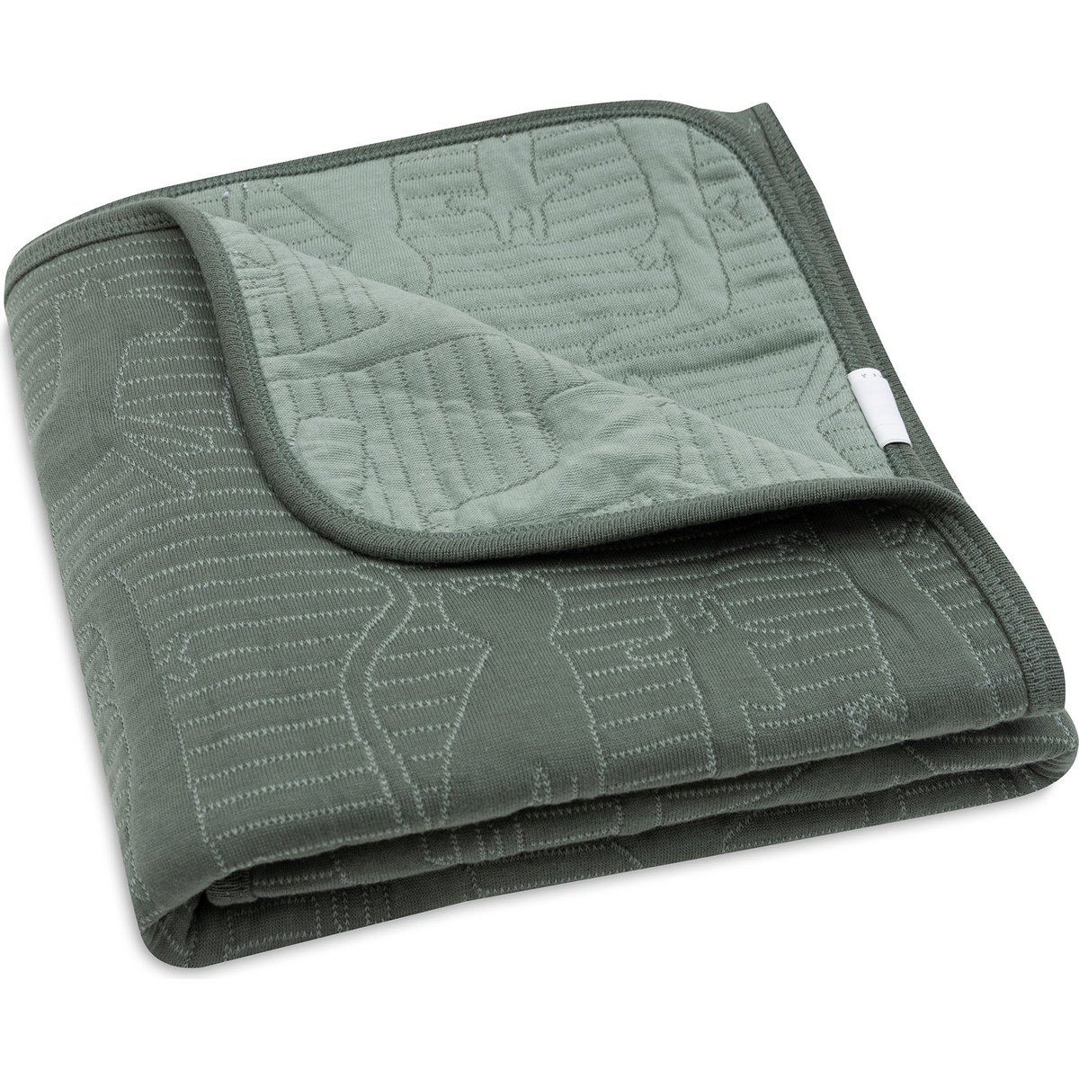 Jollein - Couverture en coton Jungle Jambo Ash Green-Laurel (75 x 100 cm)