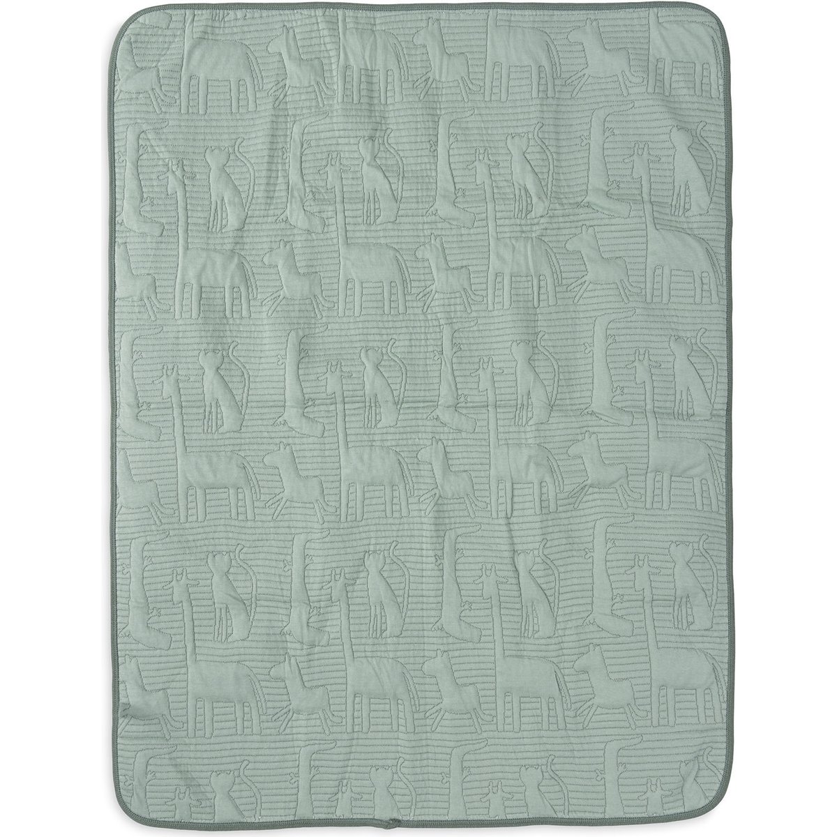 Couverture en coton Jungle Jambo Ash Green-Laurel (75 x 100 cm) (Jollein) - Image 4