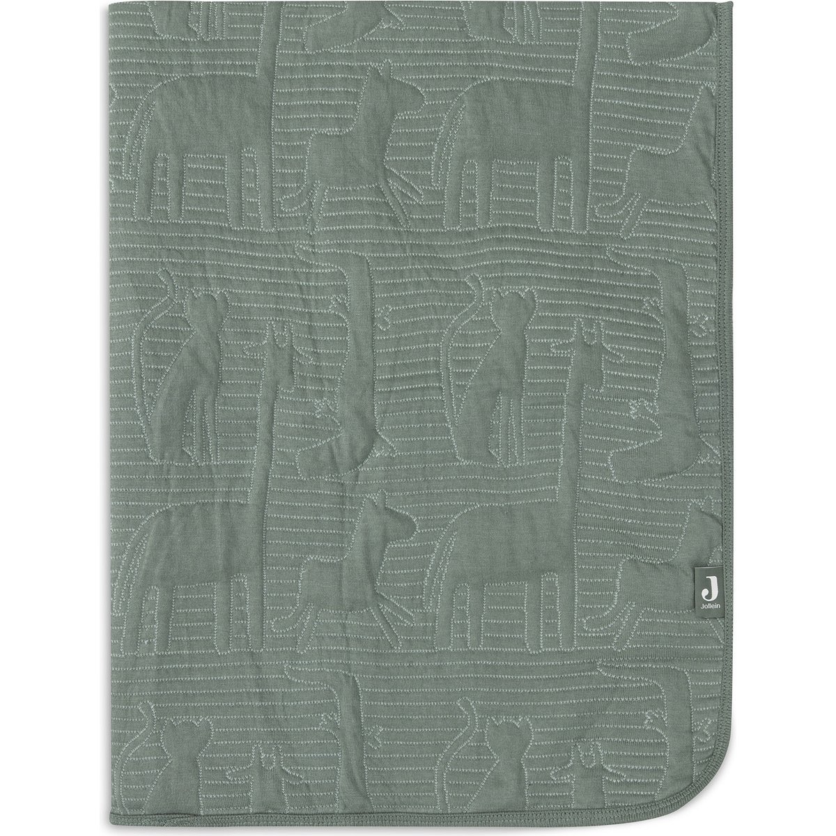 Couverture en coton Jungle Jambo Ash Green-Laurel (75 x 100 cm) (Jollein) - Image 5