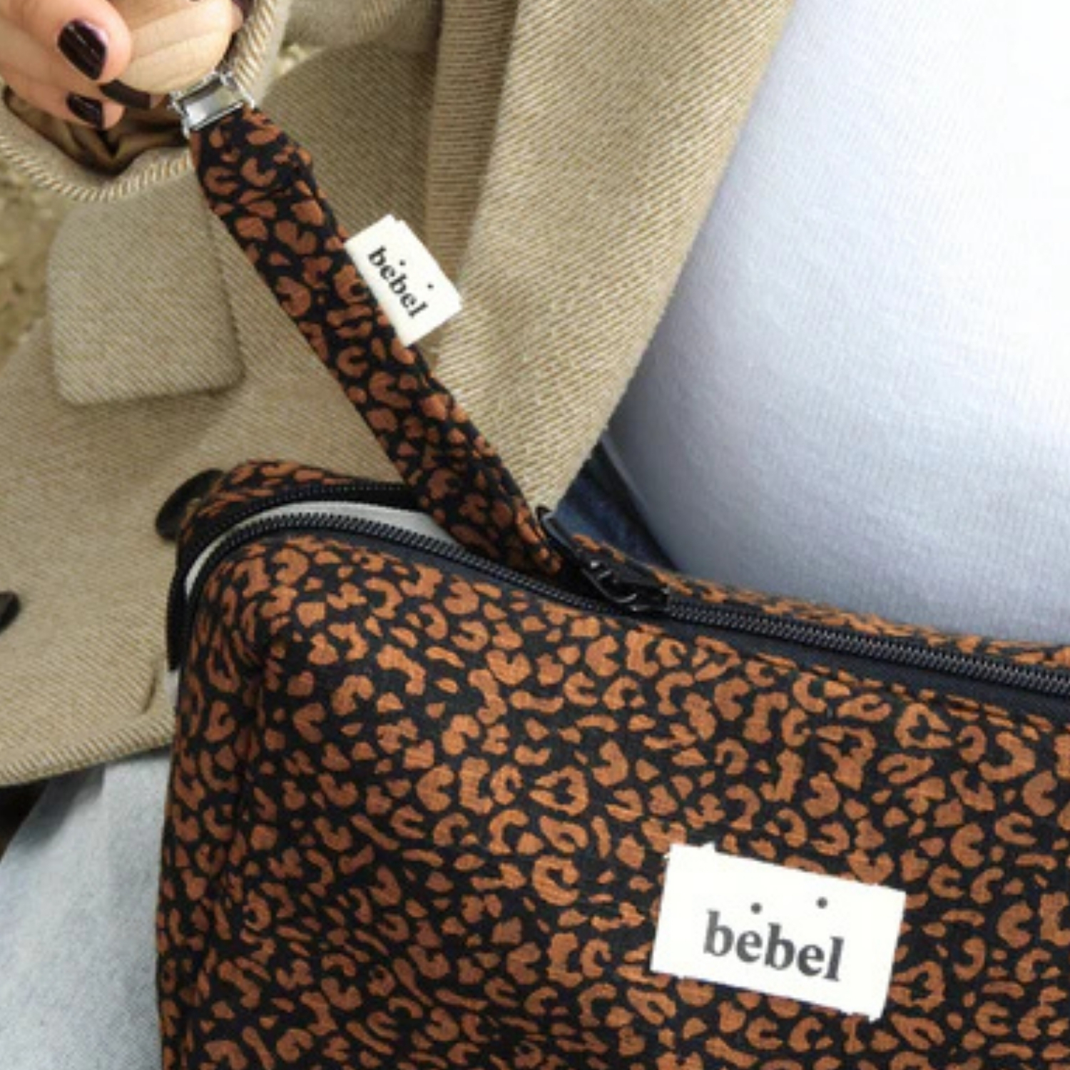 BEBEL - Attache sucette léopard noir