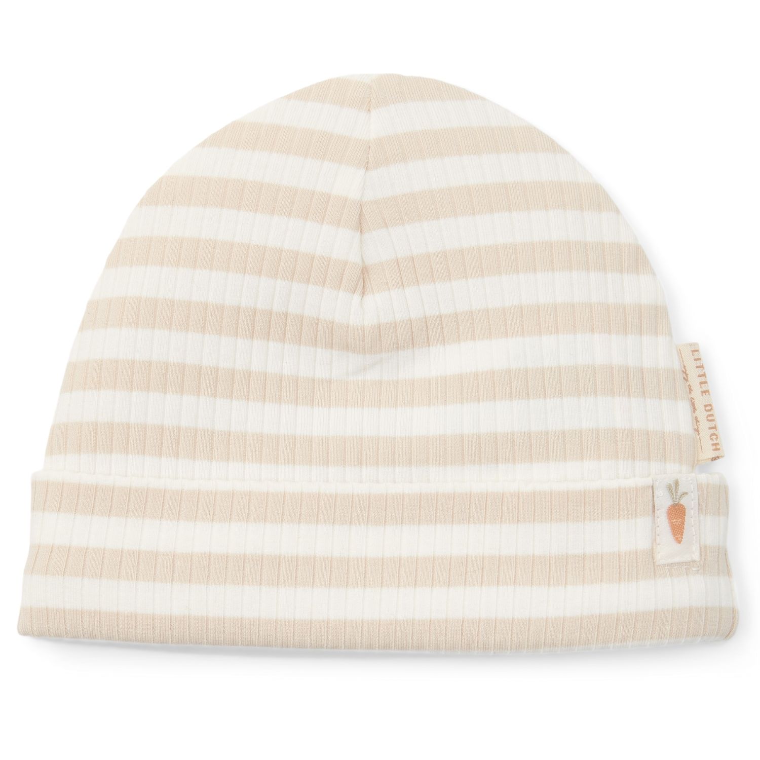 Little Dutch - Bonnet de naissance rayé Sand-White (Taille 1 - 44-56)