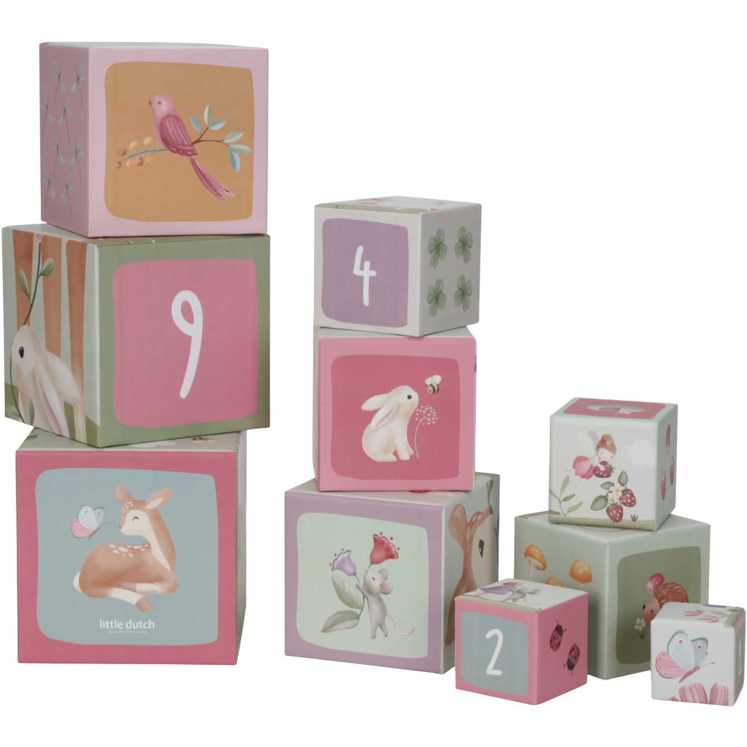 Cubes à empiler en carton FSC Fairy Garden (Little Dutch) - Image 4