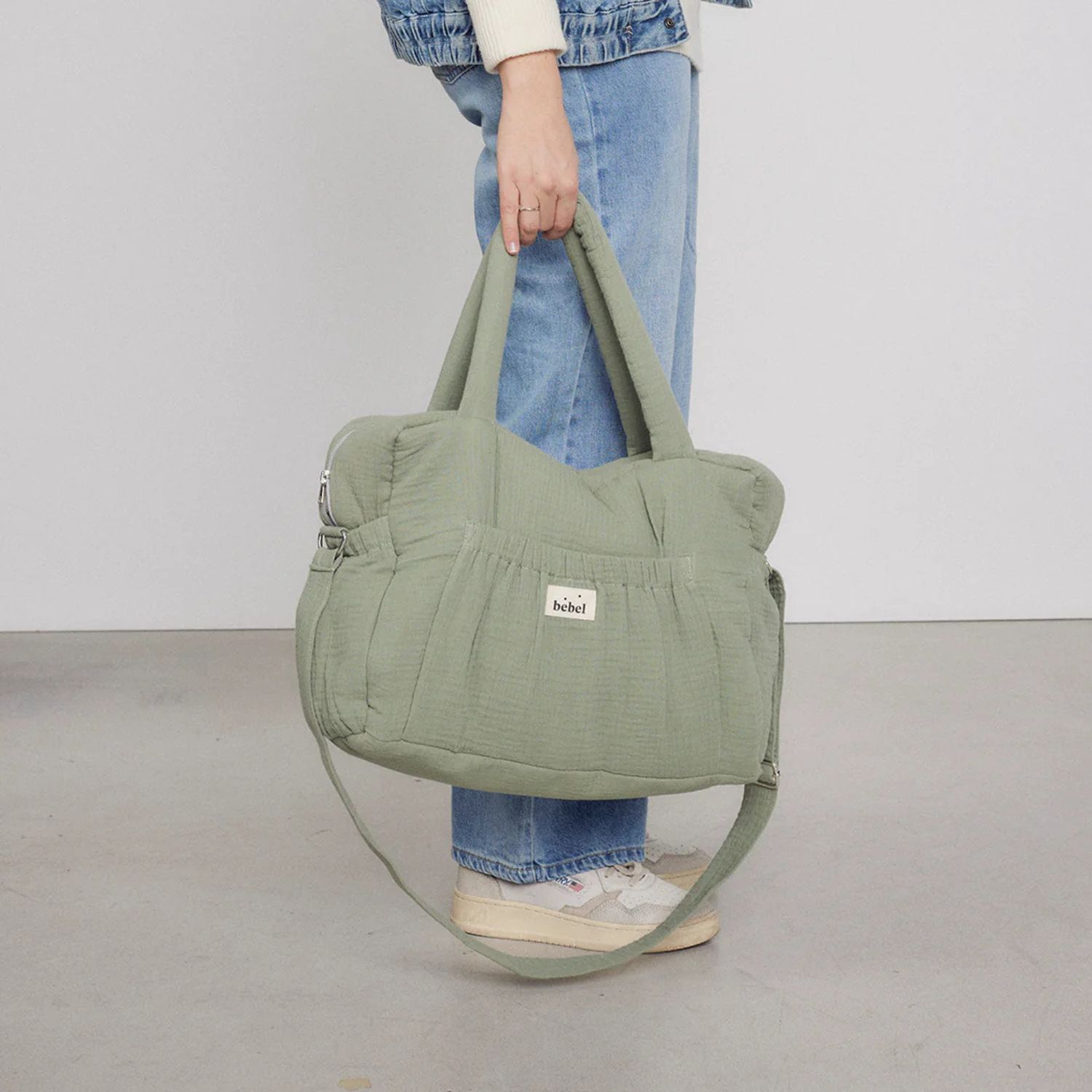 Sac à langer à anses vert amande (BEBEL) - Image 5