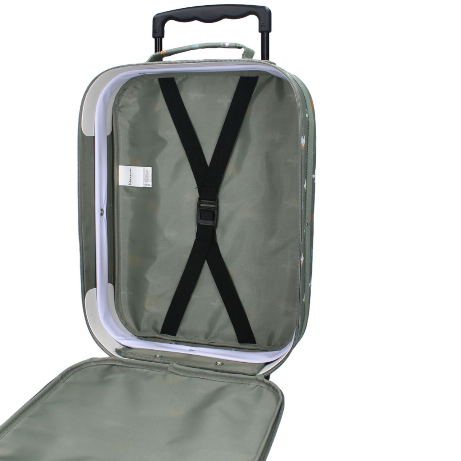 Valise à roulettes enfant Dinosaures vert (Kidzroom) - Image 3