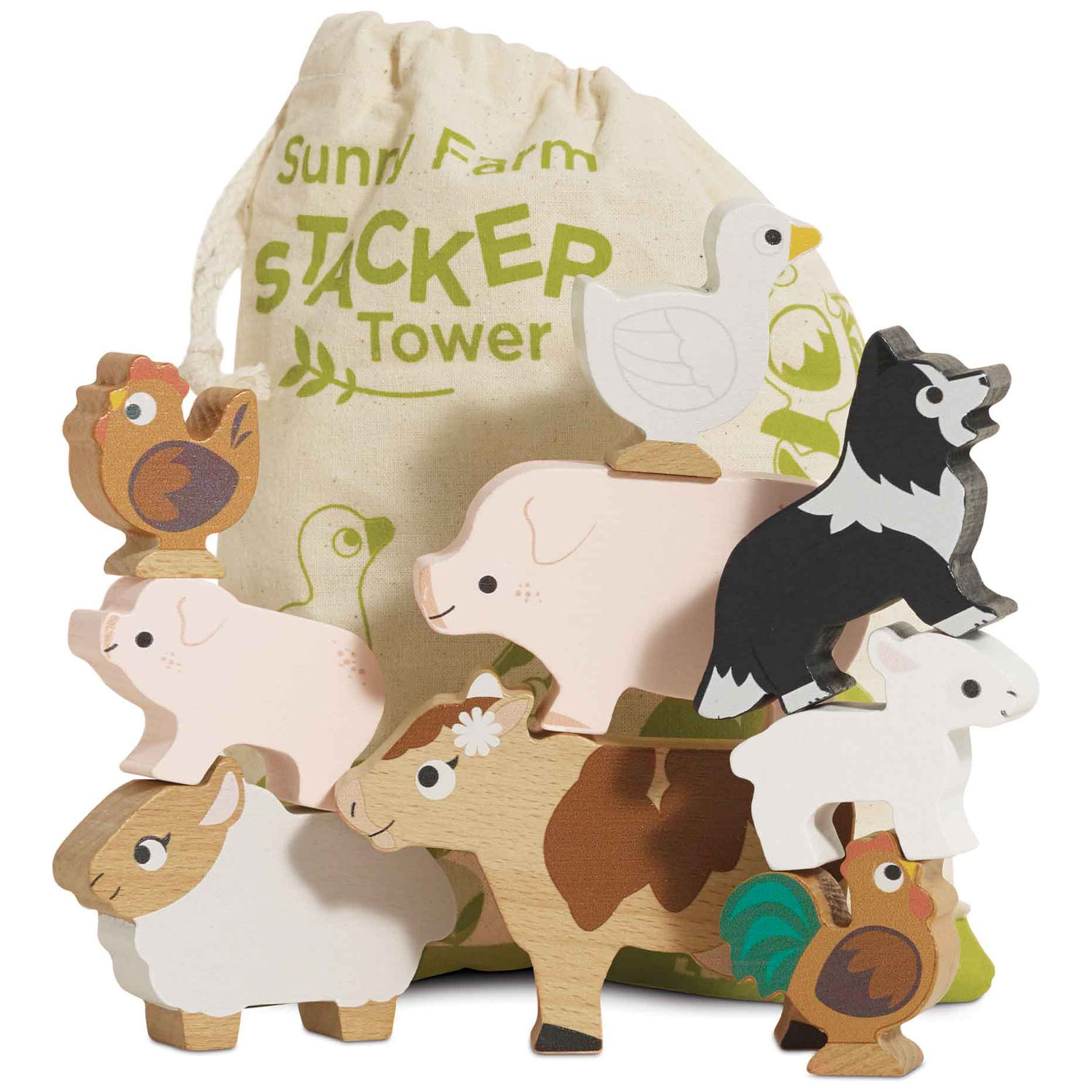 Le Toy Van - Animaux de la ferme en bois FSC à empiler