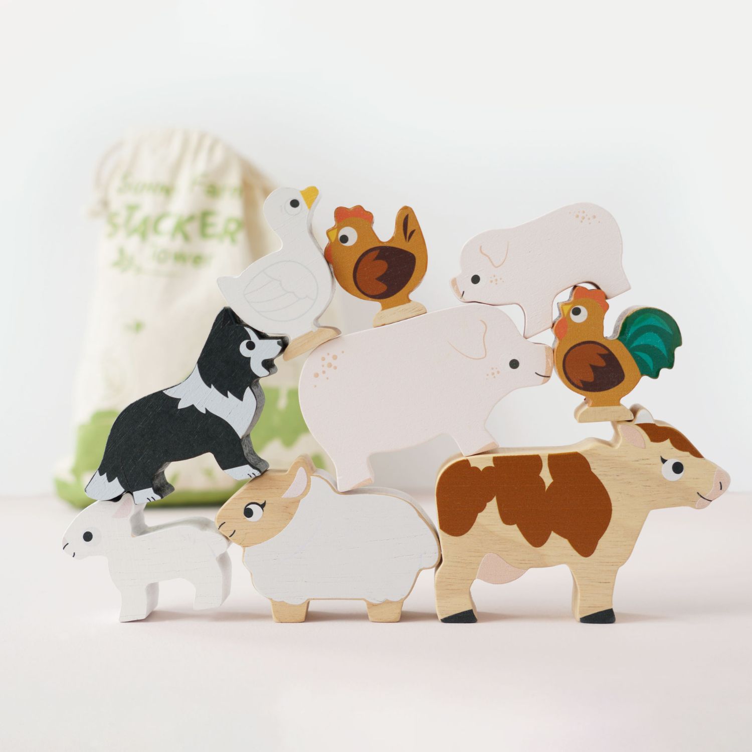 Le Toy Van - Animaux de la ferme en bois FSC à empiler