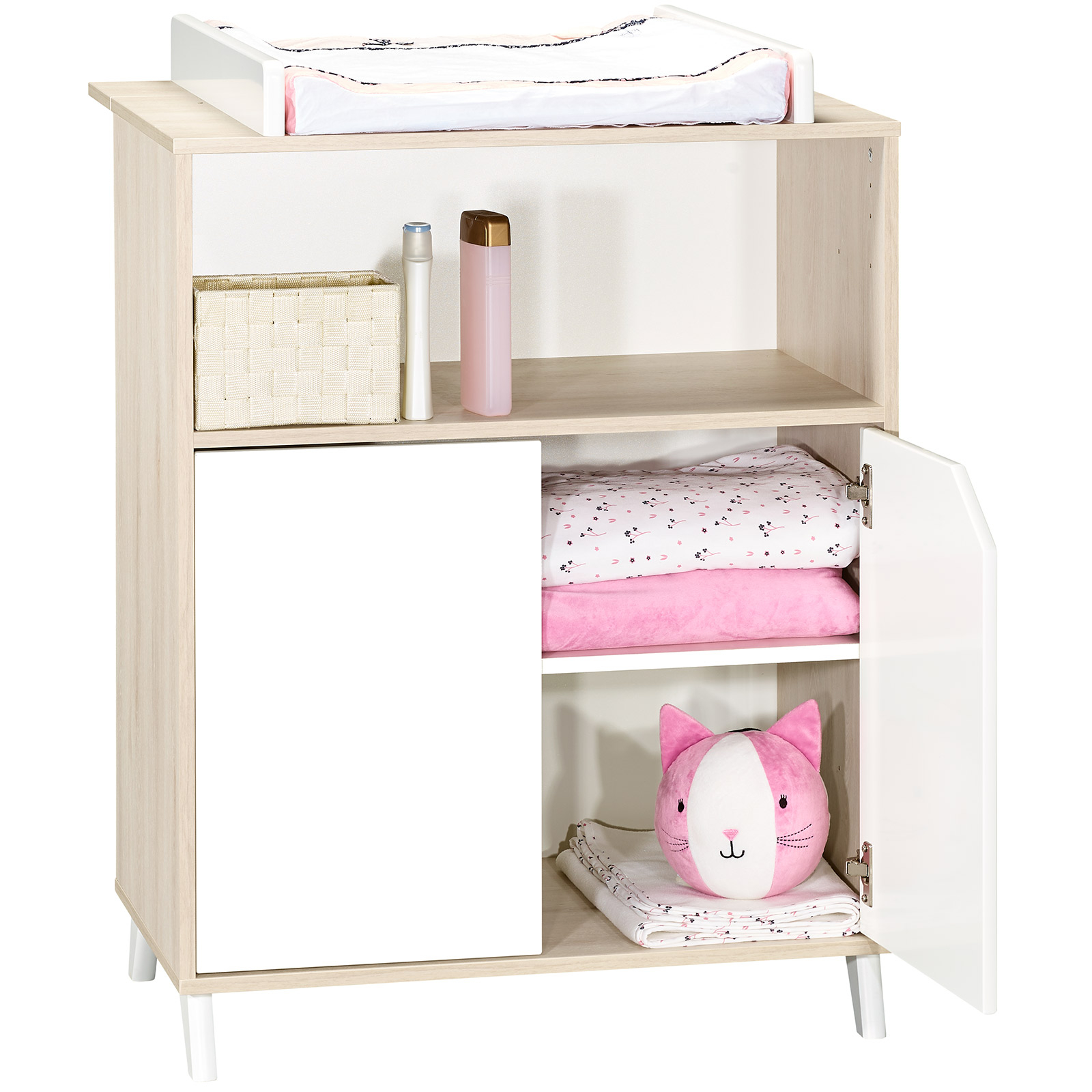 Pack duo Scandi naturel lit bébé évolutif et commode à langer (Baby Price) - Image 9