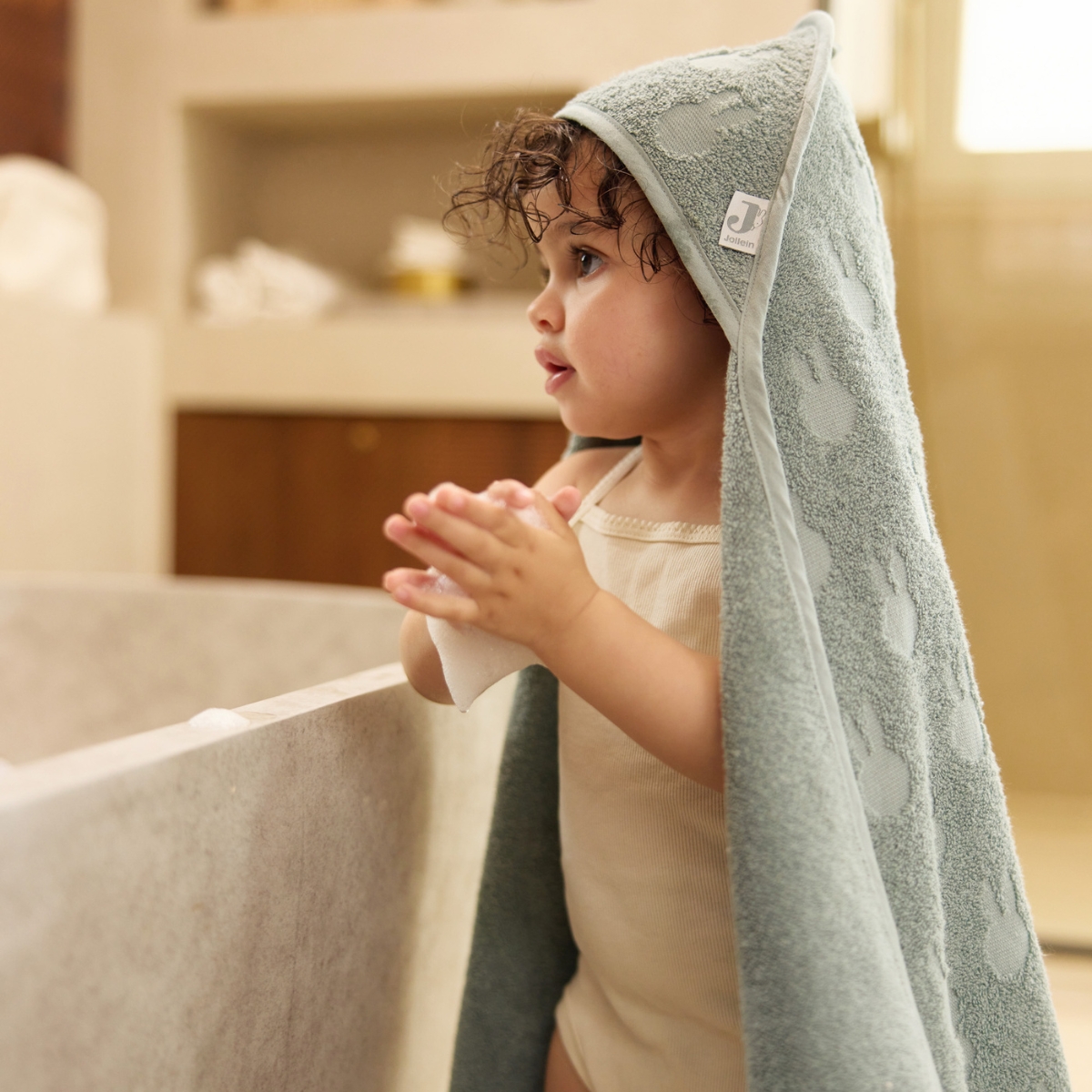 Cape de bain Miffy Jacquard Sea Green (75 x 75 cm) (Jollein) - Image 2