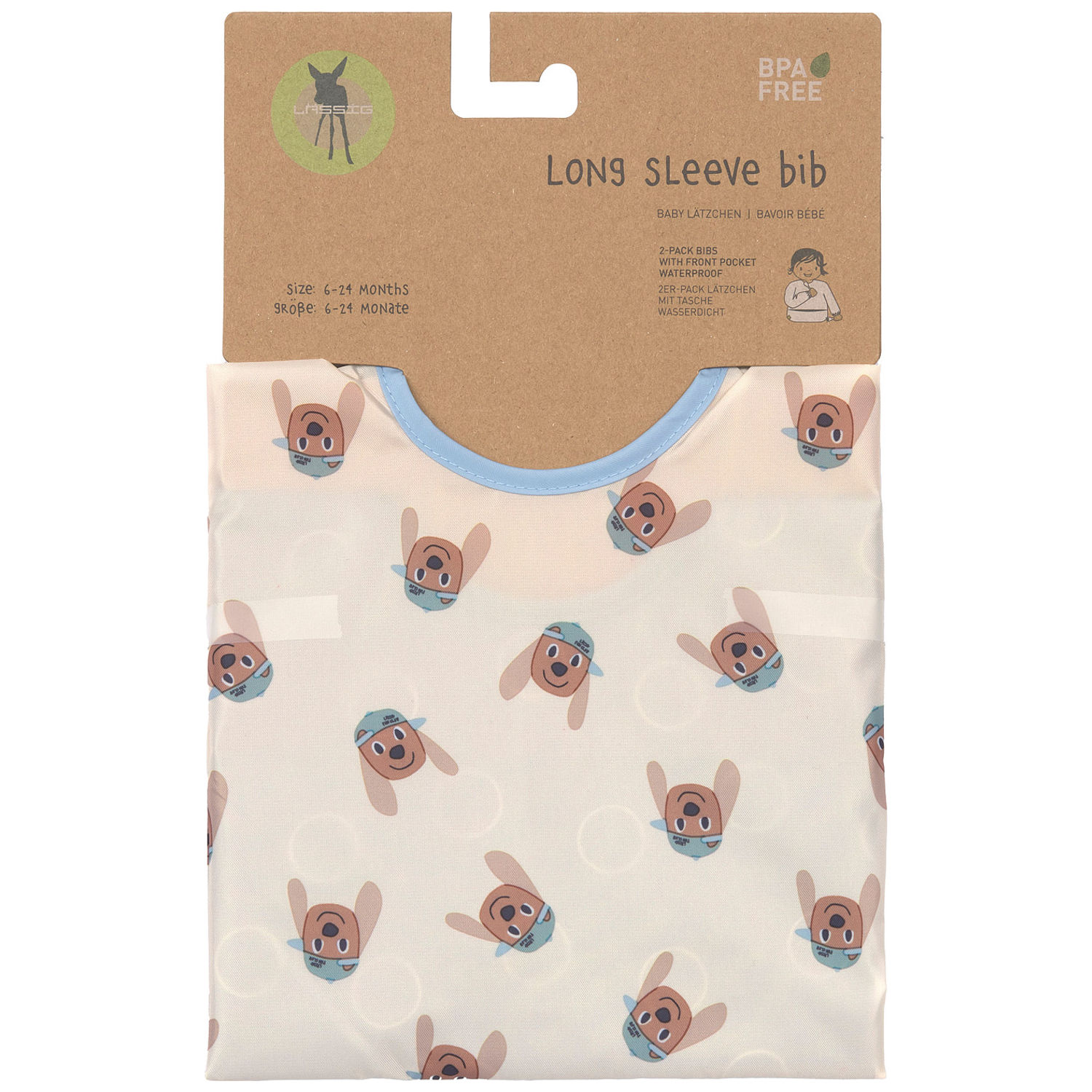 Lot de 2 bavoirs manches longues Tiny Team Chien (Lassig) - Image 7