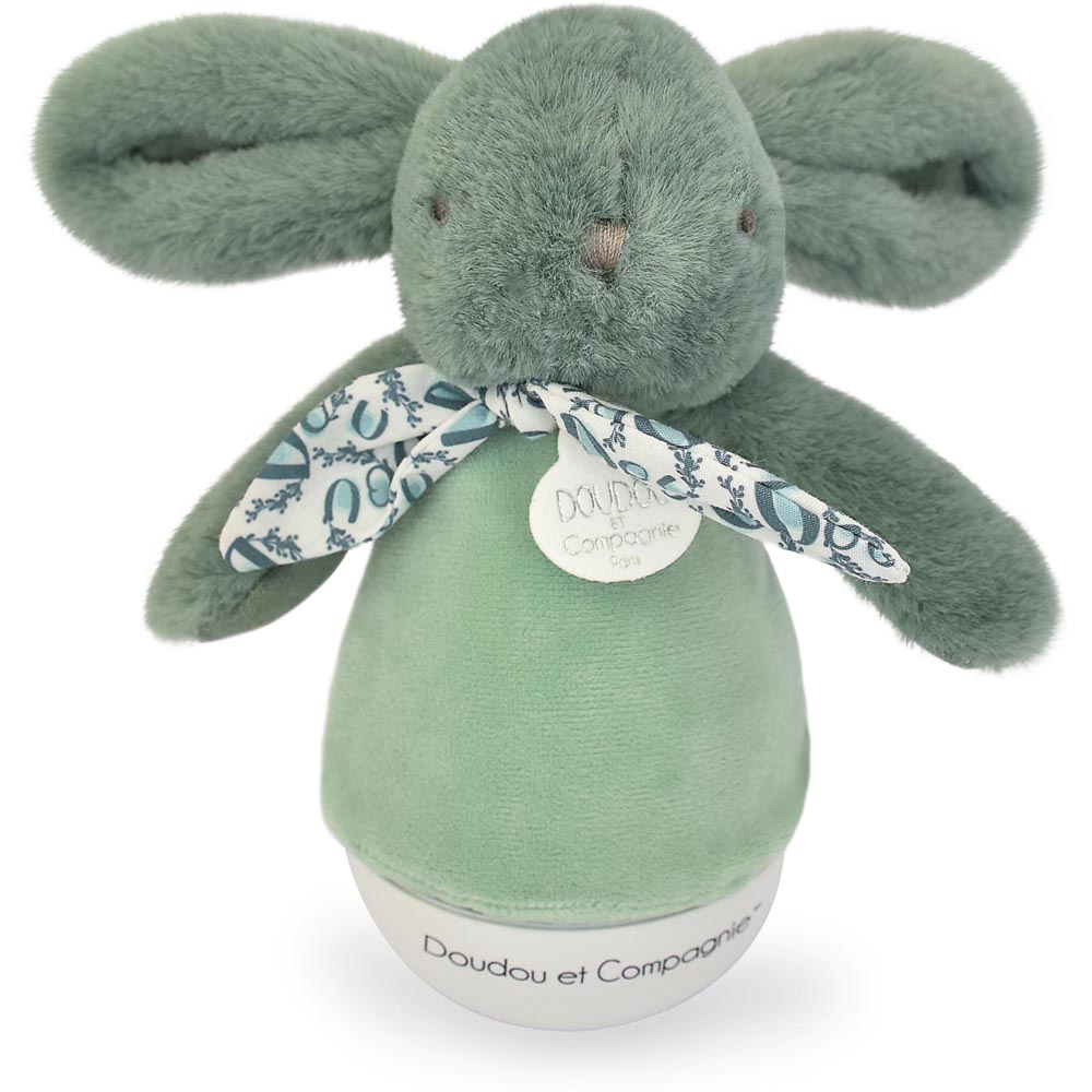 Veilleuse musicale culbuto vert sauge Lapin Doudou (24 cm) (Doudou et Compagnie) - Couverture