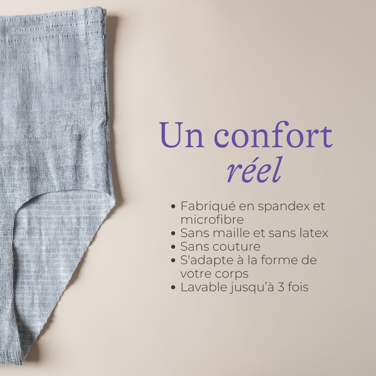 Lot de 4 slips filets de maternité lavables (Lansinoh) - Image 3