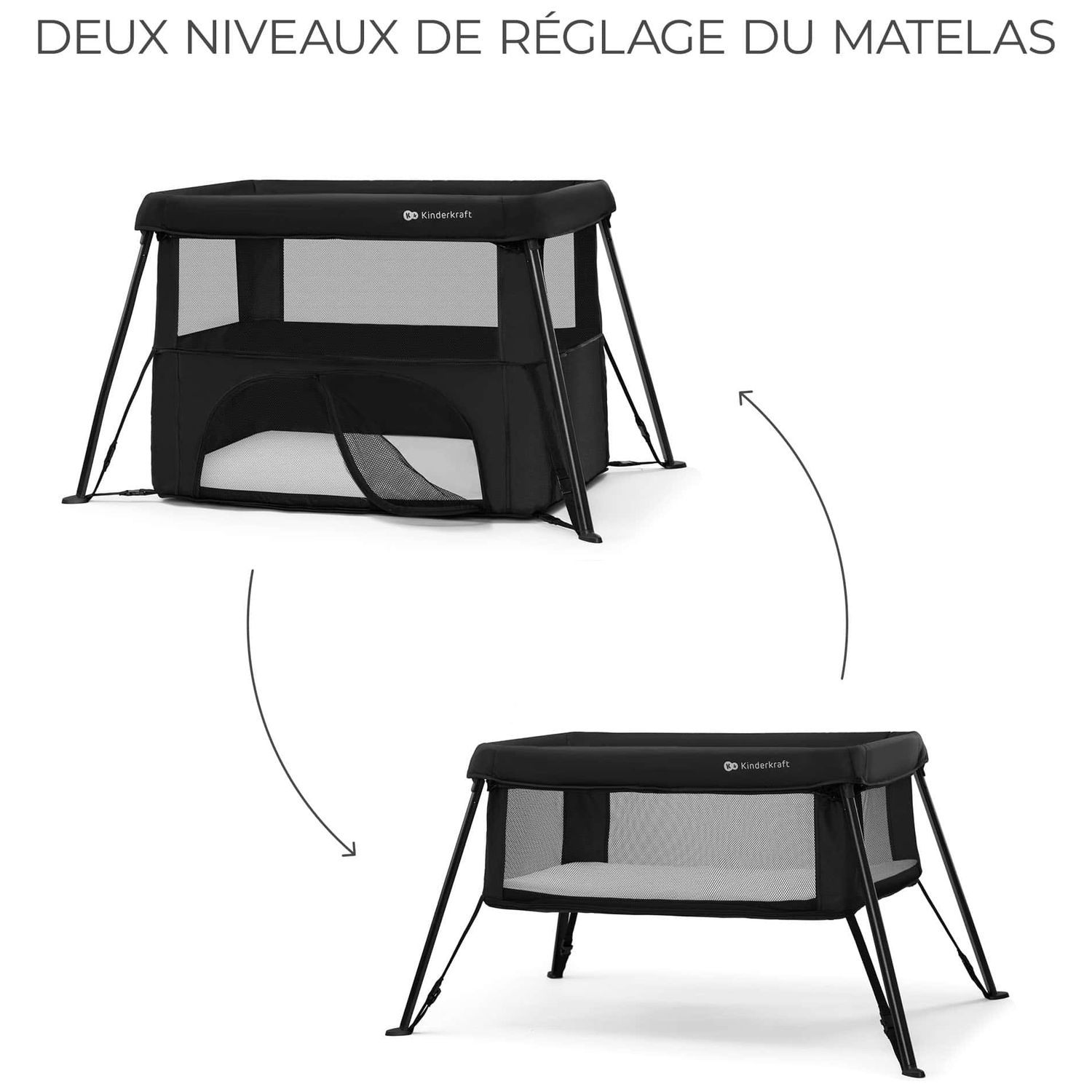 Lit bébé 3 en 1 Cami Black (Kinderkraft) - Image 7