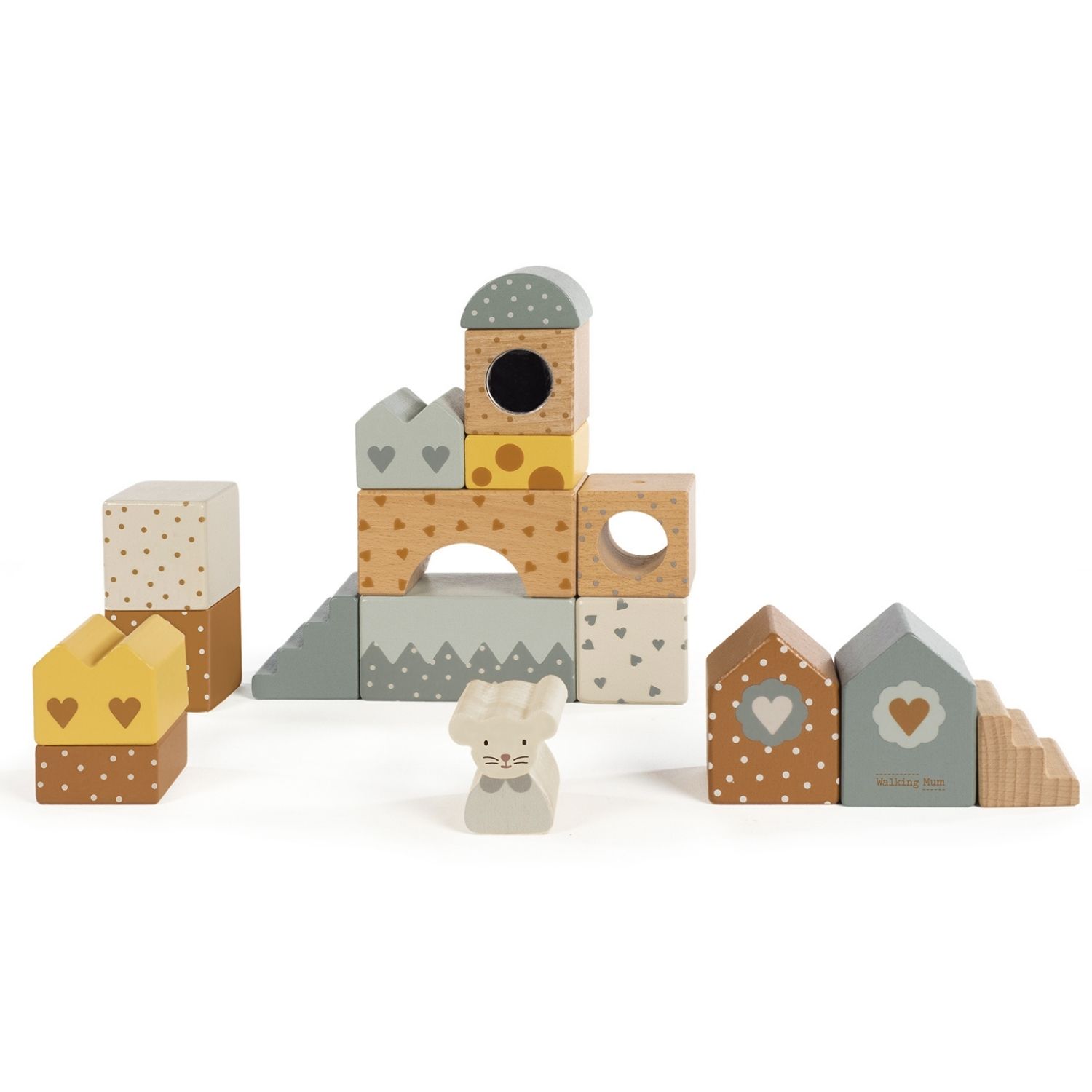 Walking Mum - Blocs de construction en bois Poppy