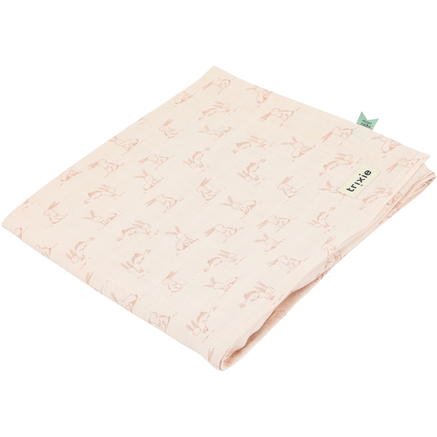 Maxi lange en mousseline Rosy Rabbit (110 x 110 cm) - Reconditionné