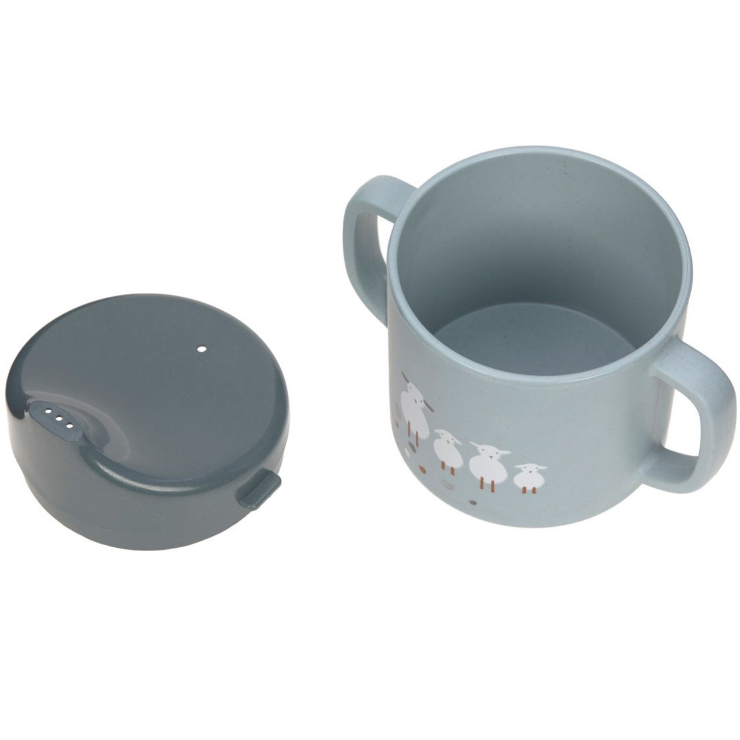 Tasse à bec Tiny Farmer mouton et oie bleue (Lassig) - Image 2