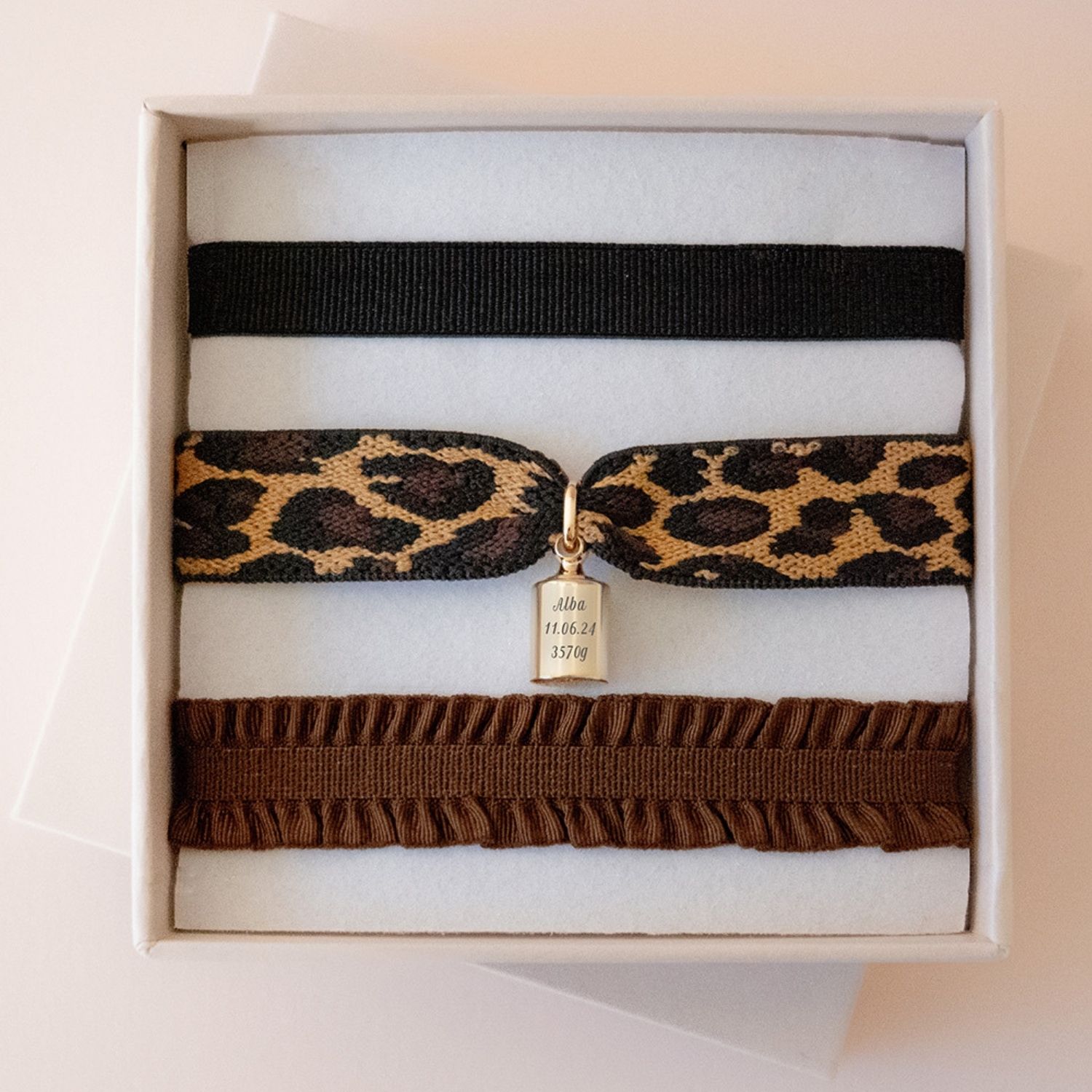 Mon Petit Poids - Coffret bracelets Léopard Mon Petit Poids (personnalisable)