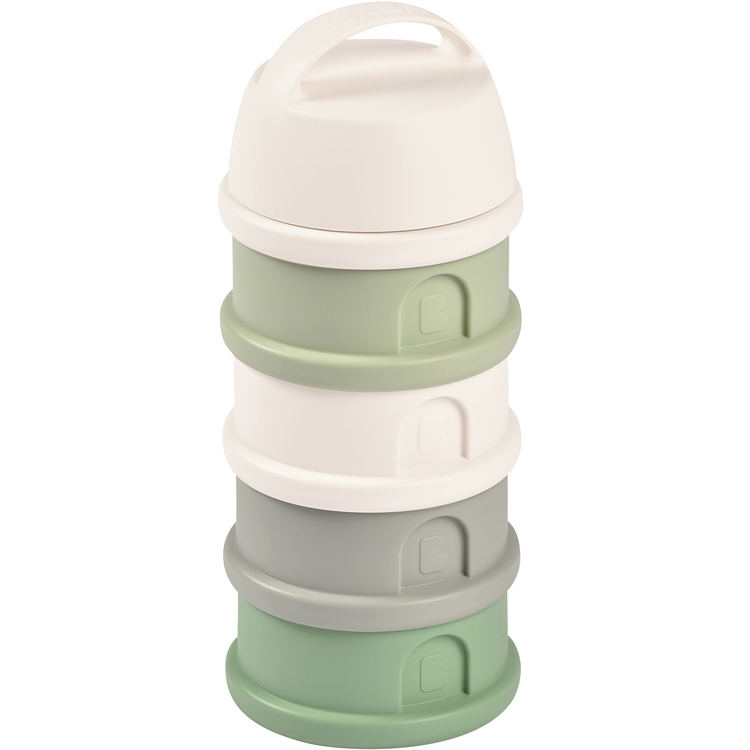 Boîte doseuse de lait empilable cotton white-sage green (Béaba) - Image 5