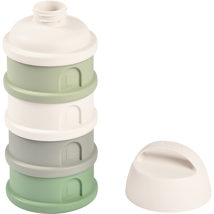 Boîte doseuse de lait empilable cotton white-sage green (Béaba) - Image 6