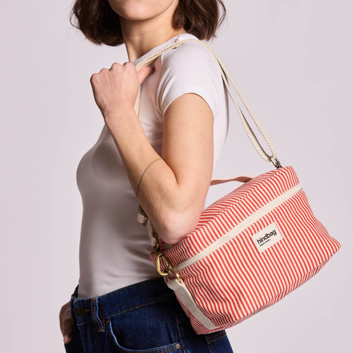 Lunch bag isotherme Igor Rayures Fines Rouge (Hindbag) - Image 1