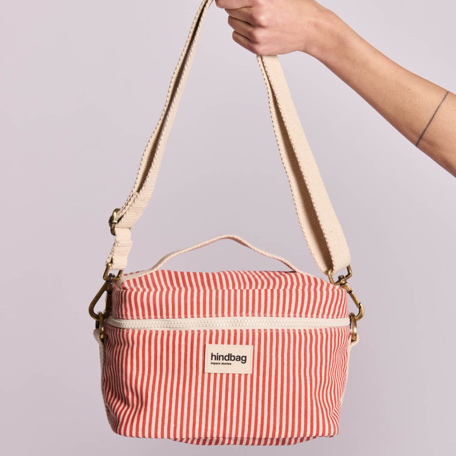 Lunch bag isotherme Igor Rayures Fines Rouge (Hindbag) - Image 3