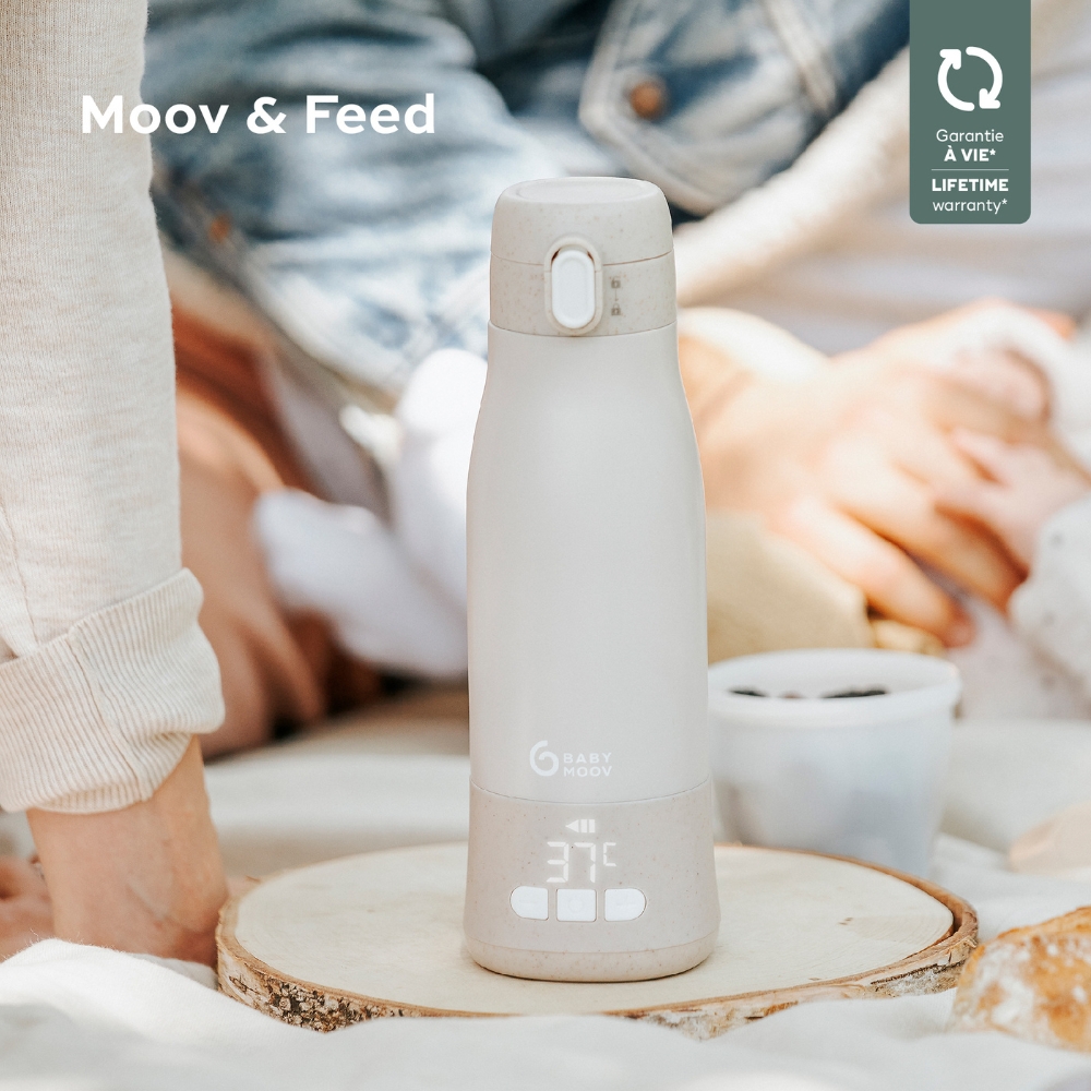 Chauffe-biberon nomade Moov & Feed Minéral Sable (Babymoov) - Image 2