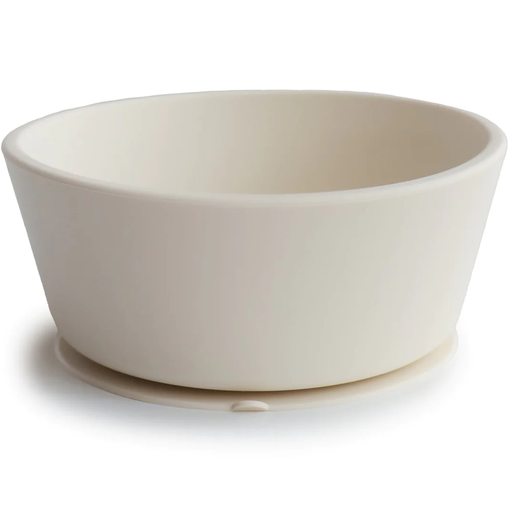 Mushie - Bol à ventouse en silicone Ivory