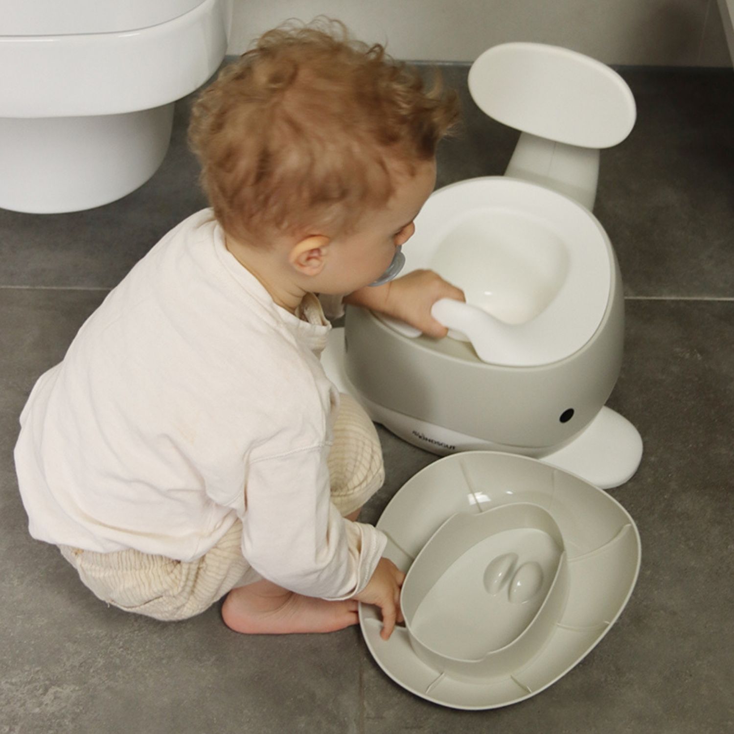 Pot pour bébé Baleine Gris clair (Kindsgut) - Image 3