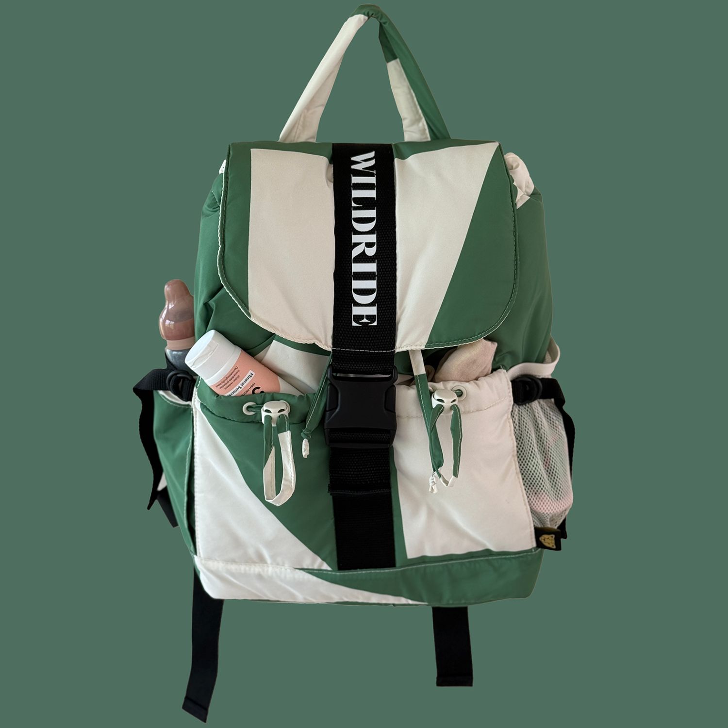 Sac à dos à langer Green Graphic (Wildride) - Image 4